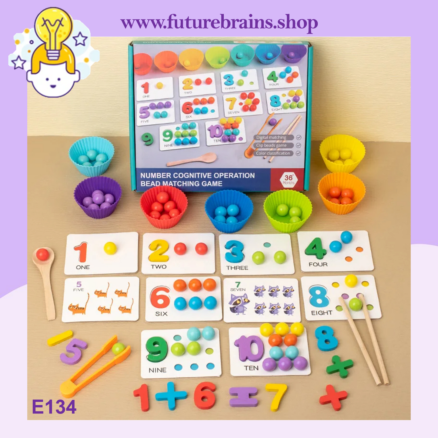 E134 - Number cognitive operation bead matching game