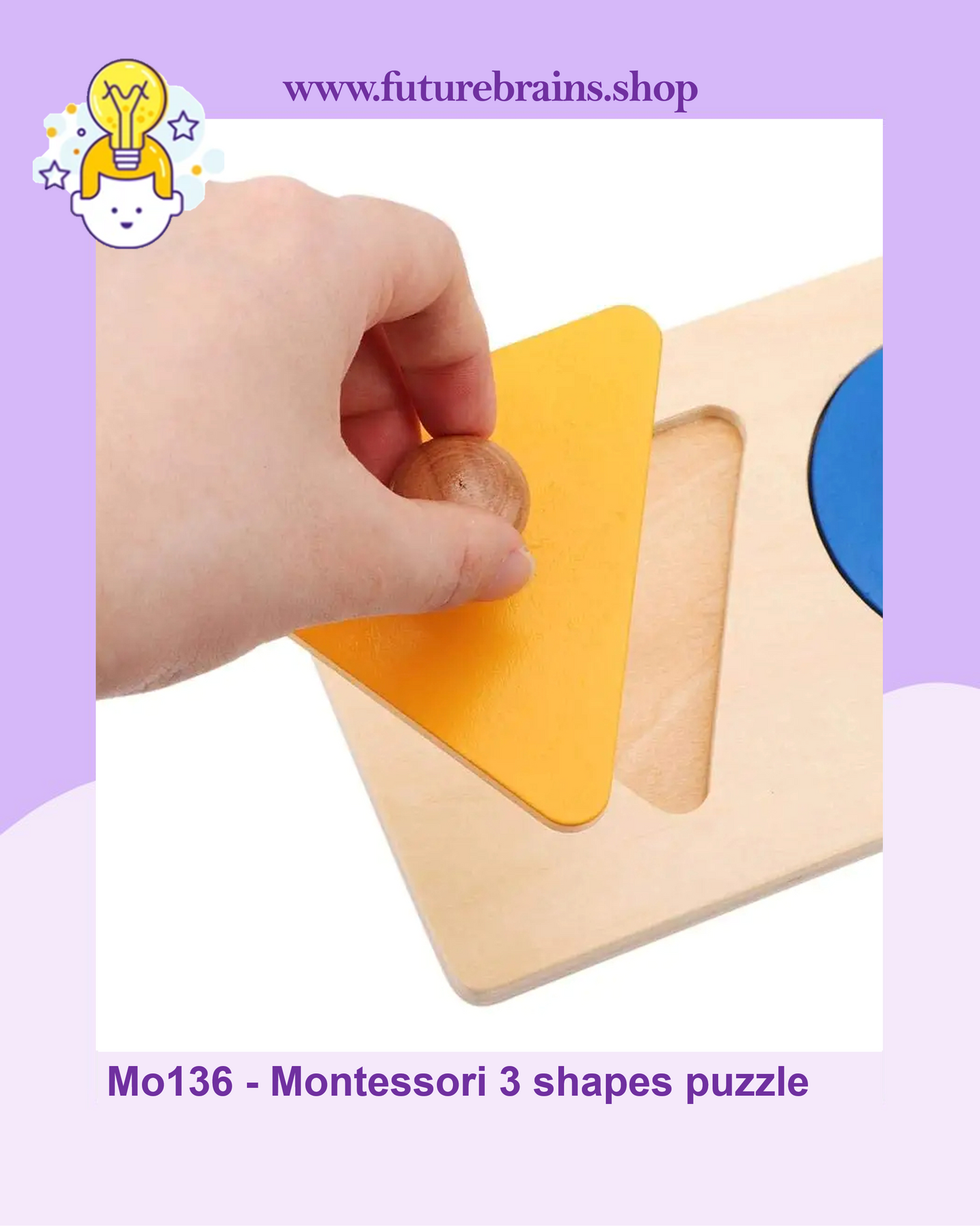 Mo136 - Montessori 3 shapes puzzle