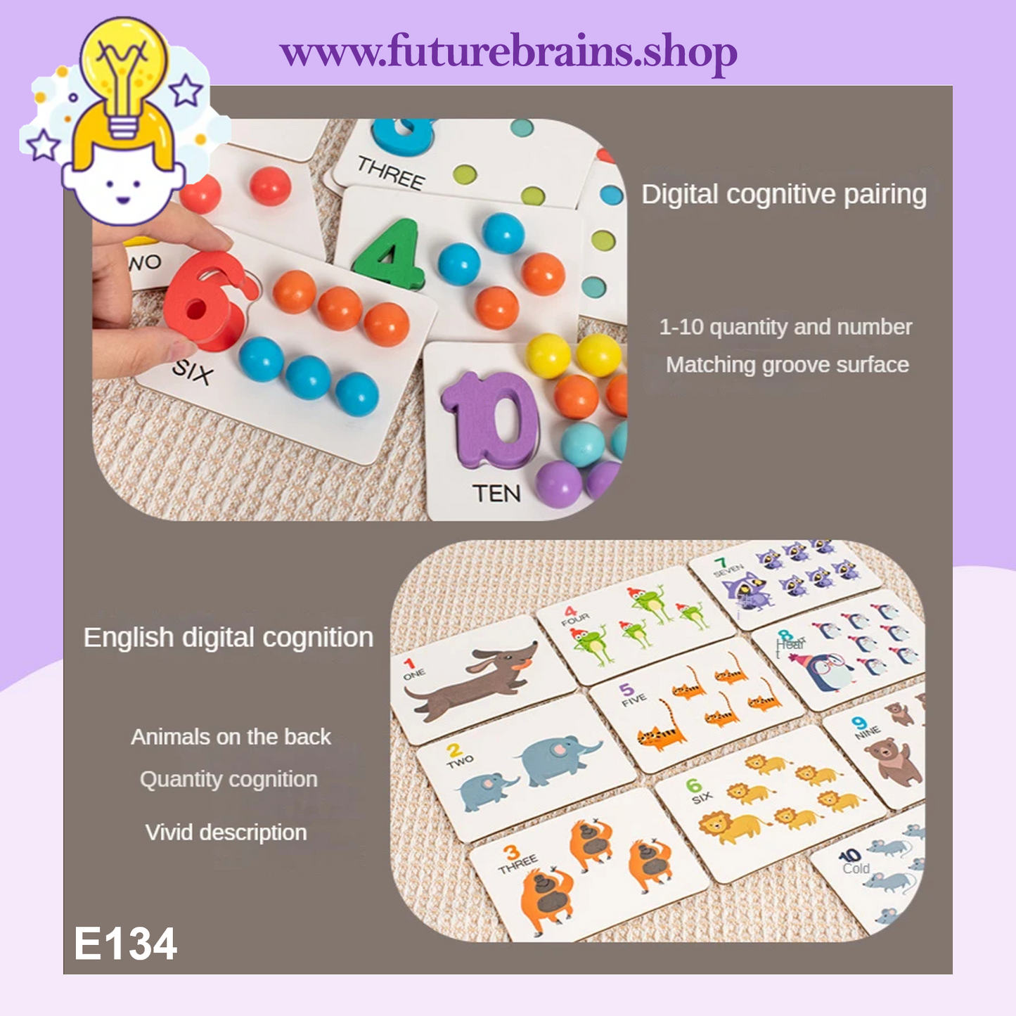 E134 - Number cognitive operation bead matching game