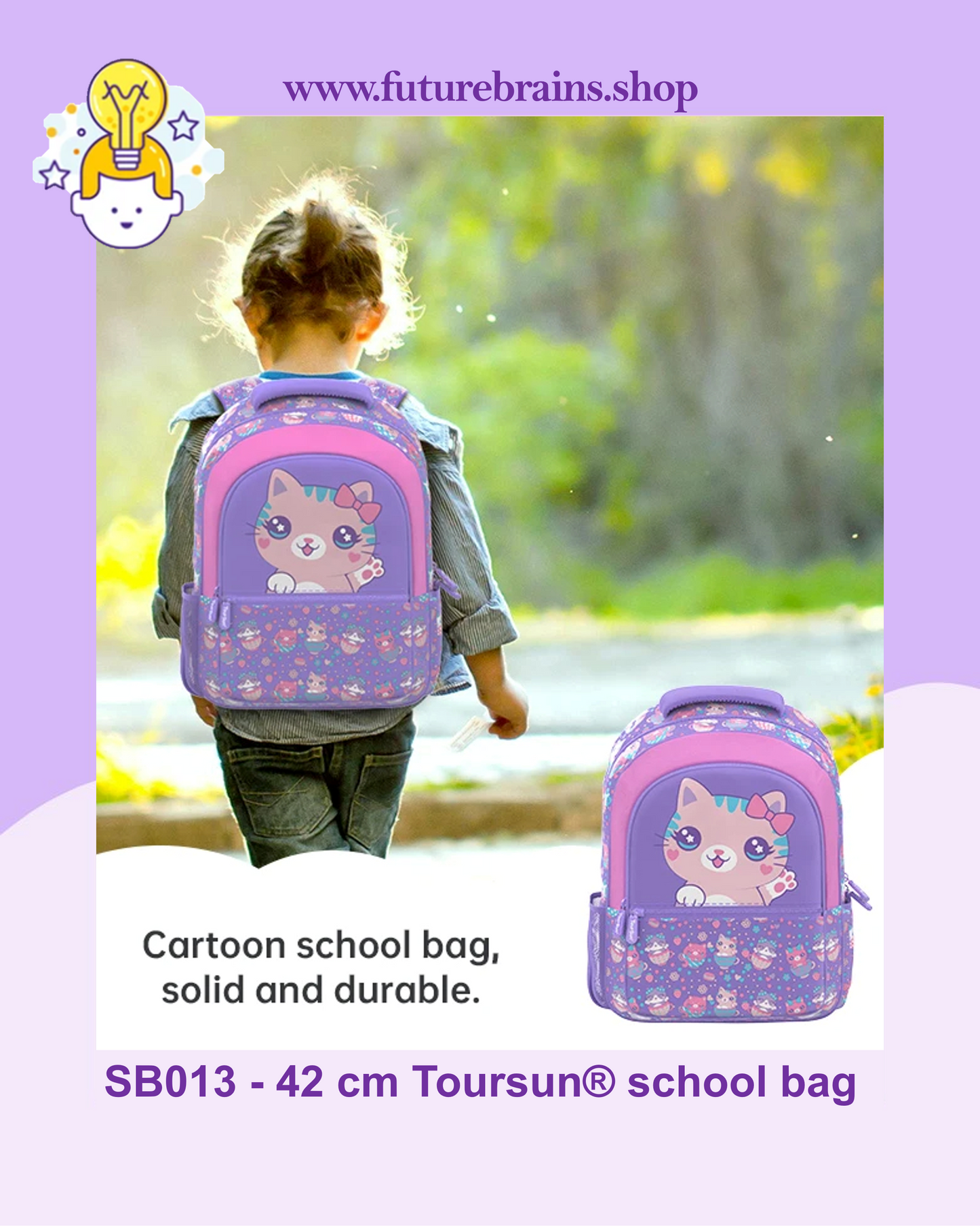 SB013 - 42 cm Toursun® school bag cats design