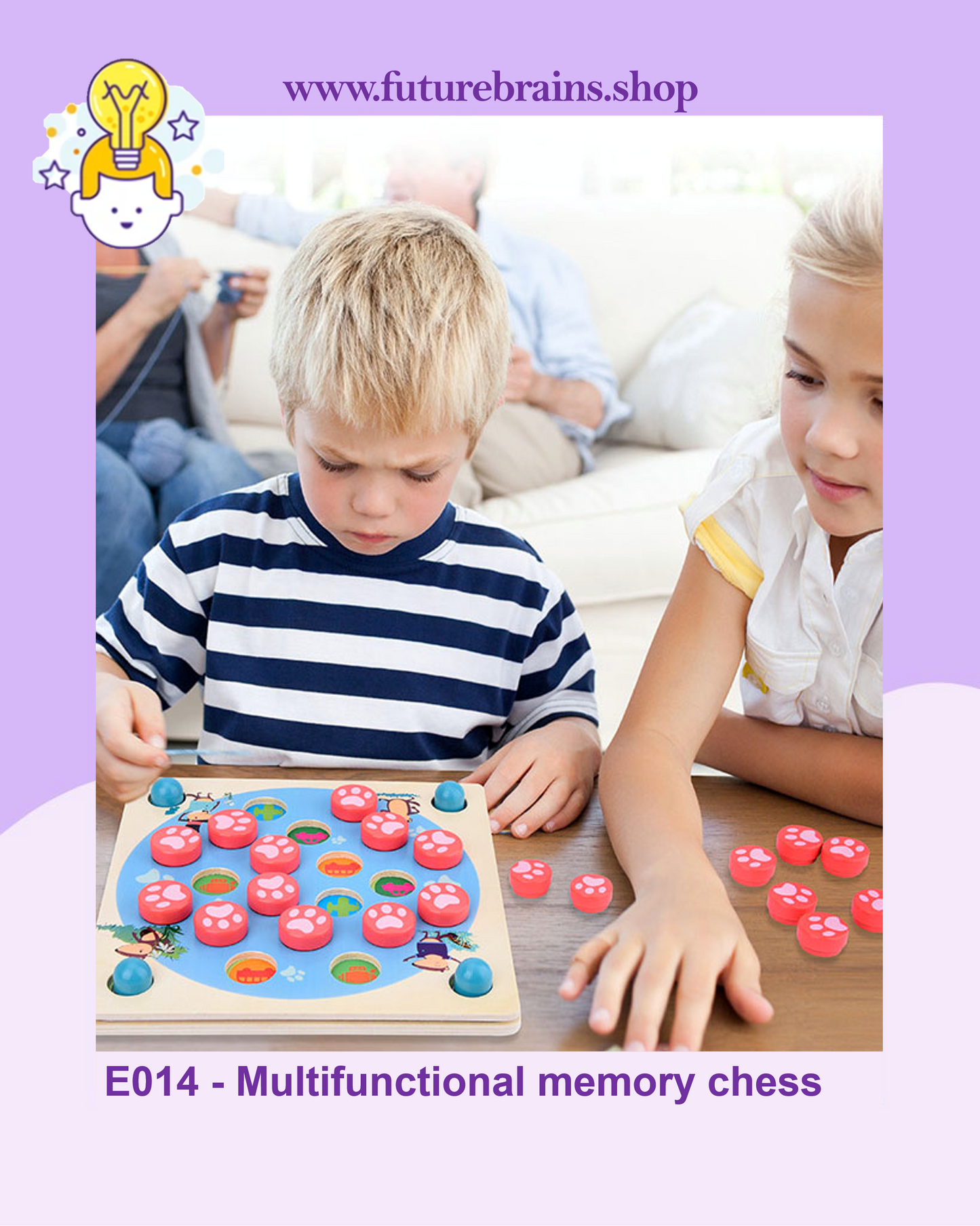 E014 - Multifunctional memory chess (4 in 1 classic games)