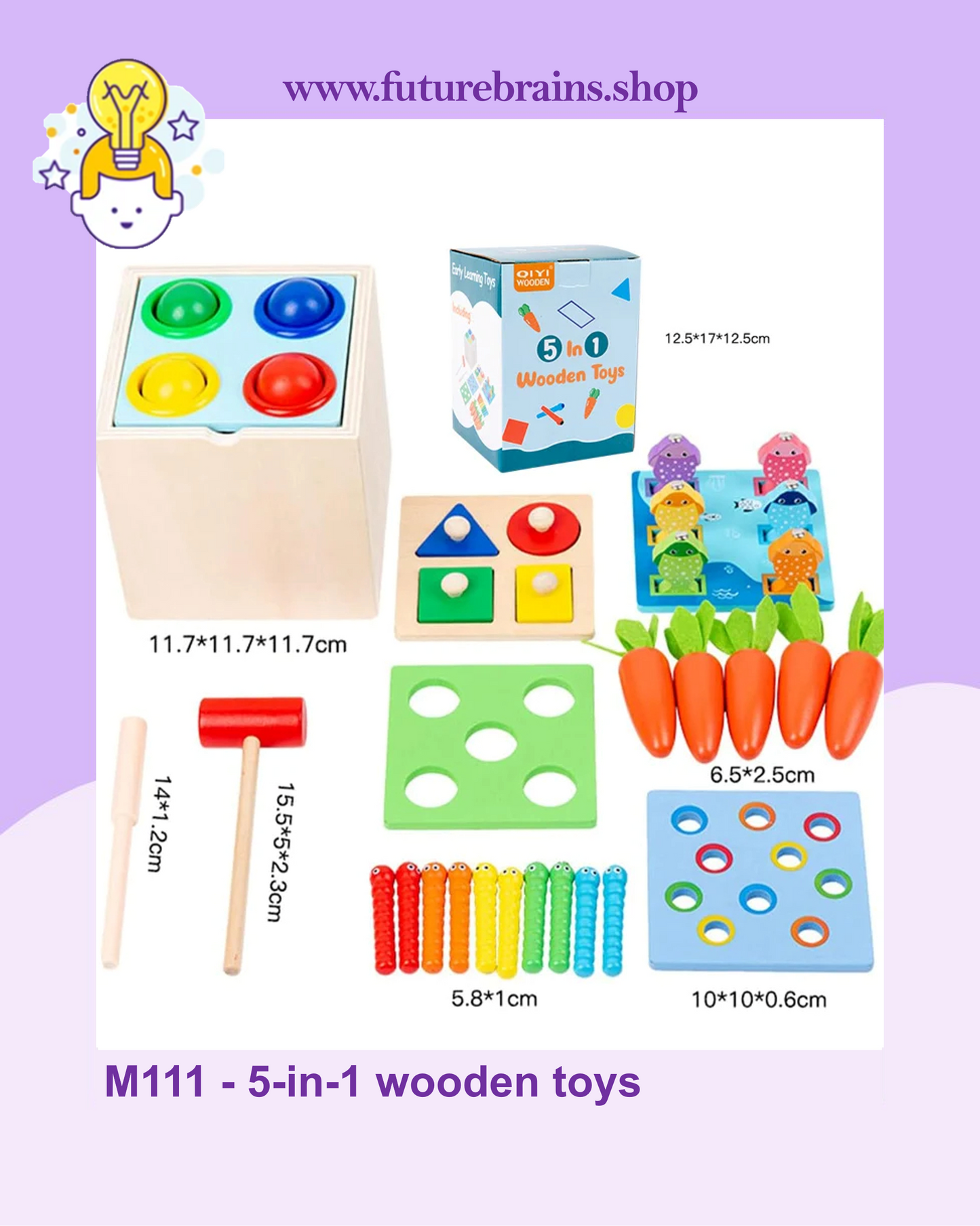 M111 - 5-in-1 wooden toys