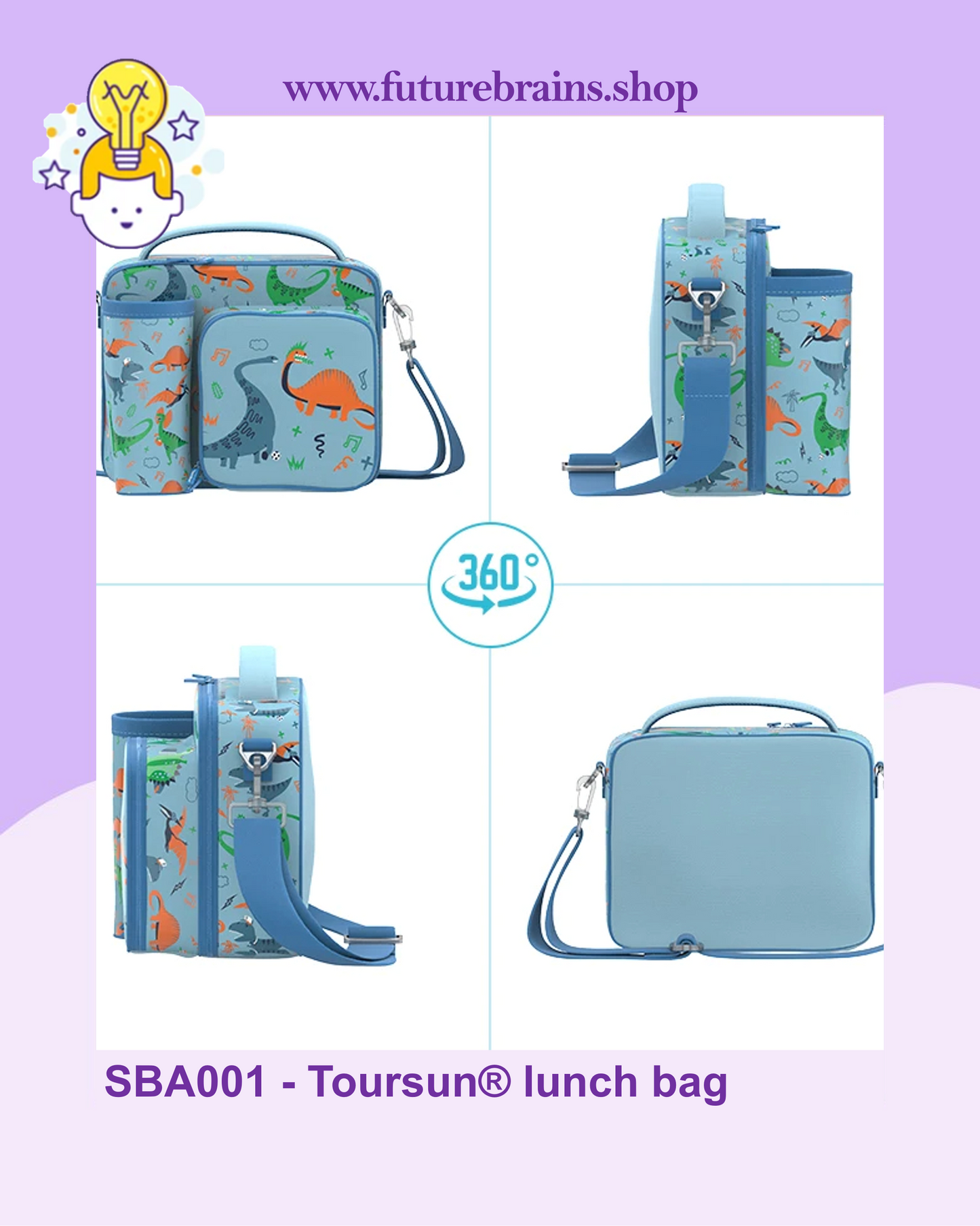 SBA001 - Toursun® lunch bag dinosaurs design
