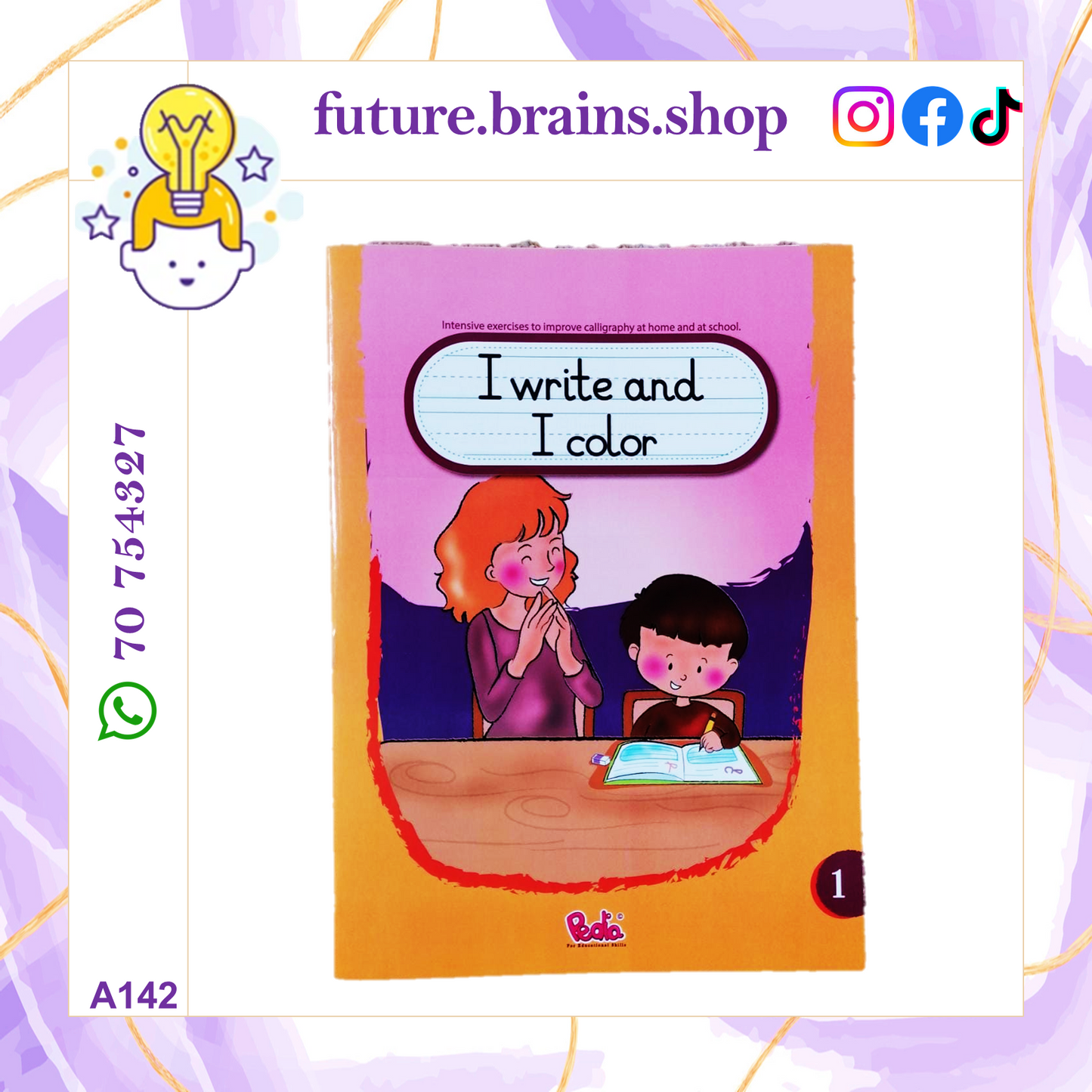 I write and I color – J’écris et je colorie - أنا أكتب وألون