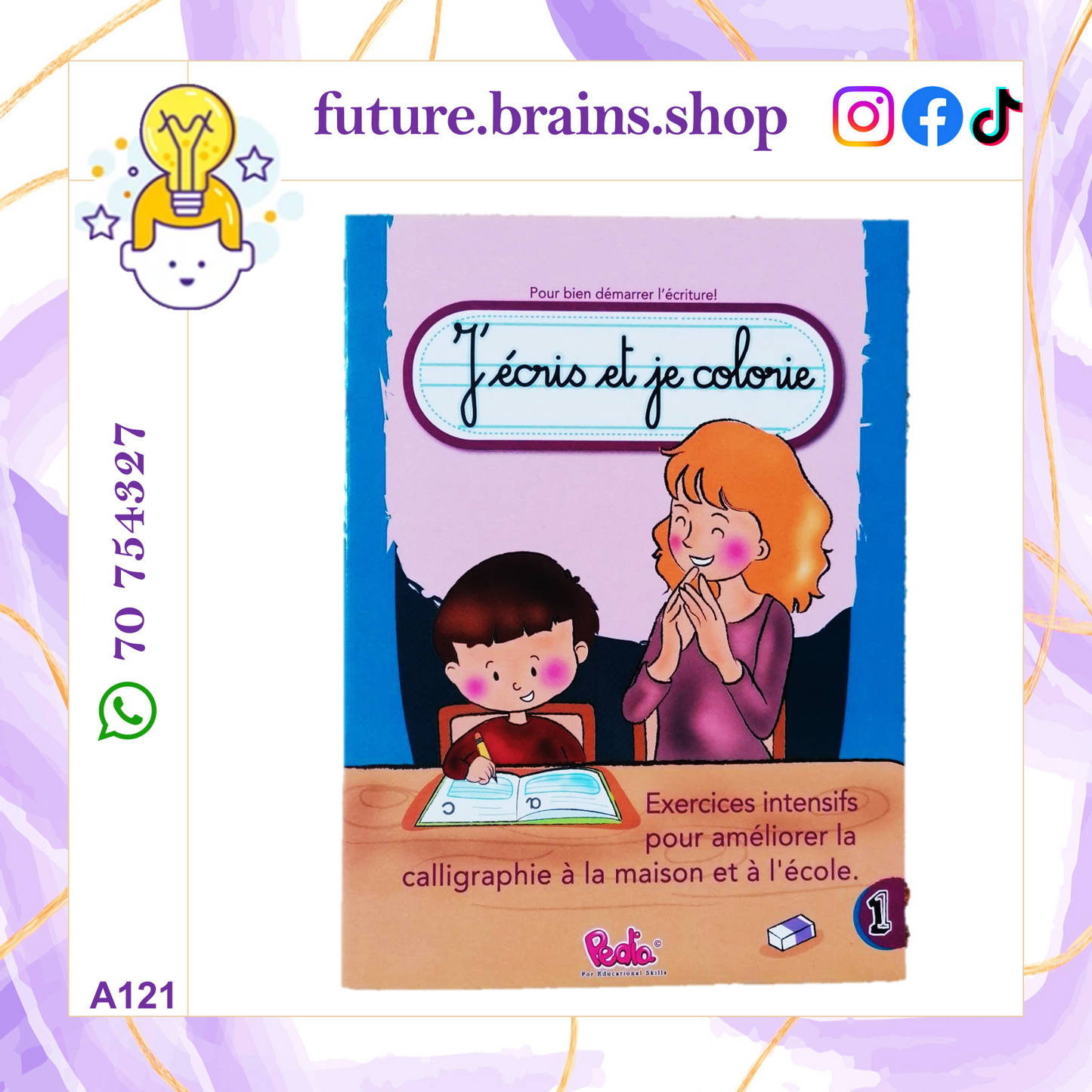 I write and I color – J’écris et je colorie - أنا أكتب وألون