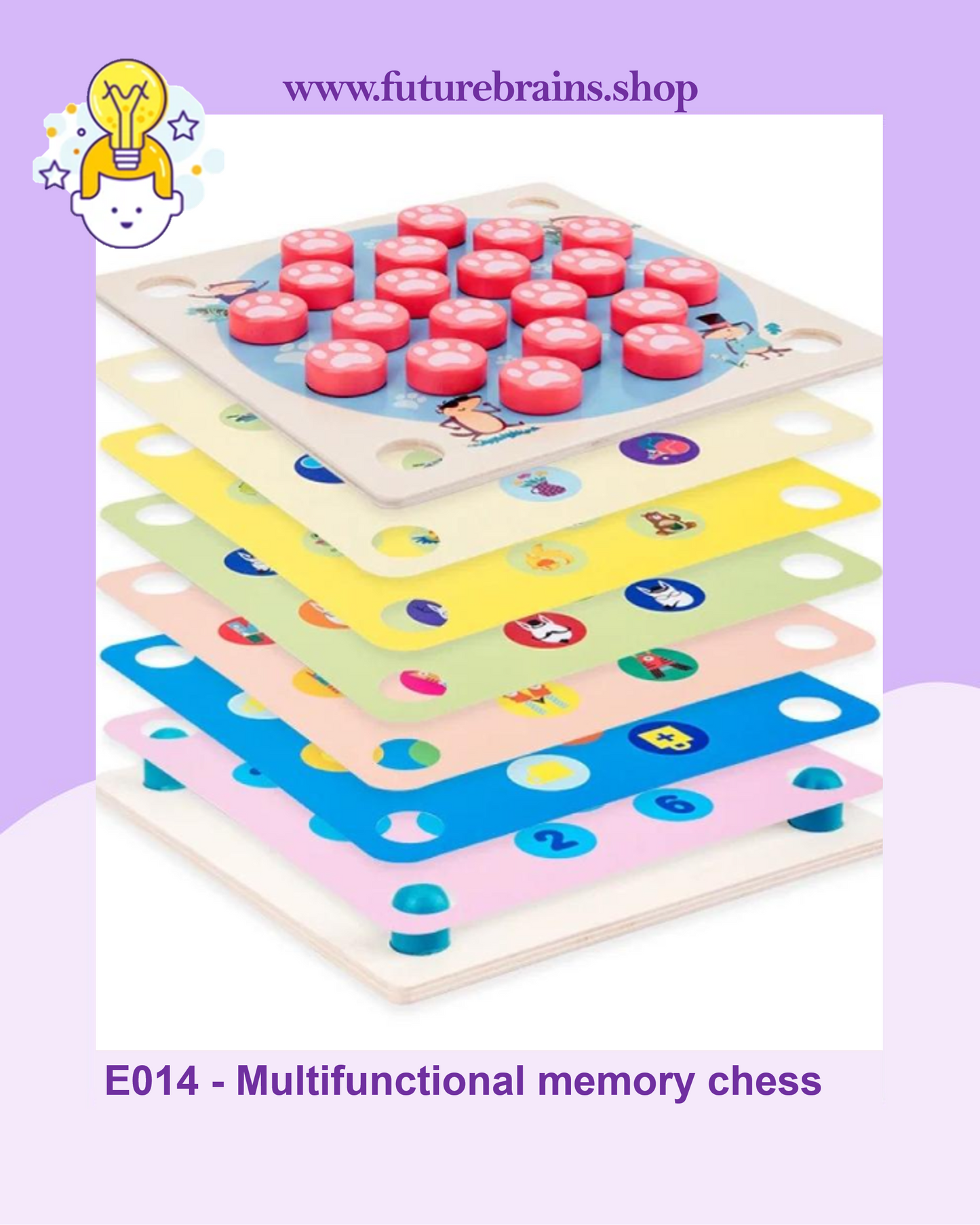 E014 - Multifunctional memory chess (4 in 1 classic games)