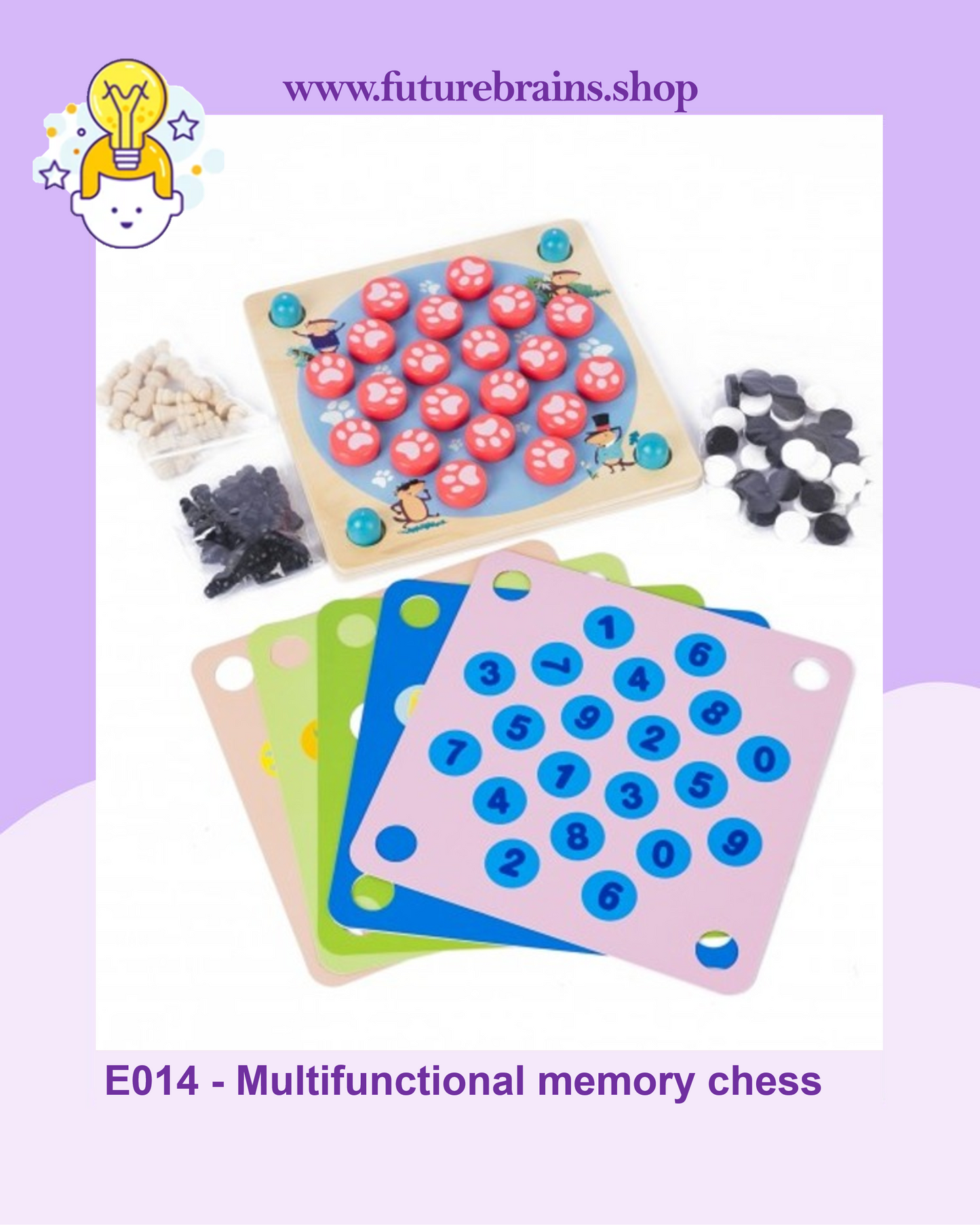 E014 - Multifunctional memory chess (4 in 1 classic games)