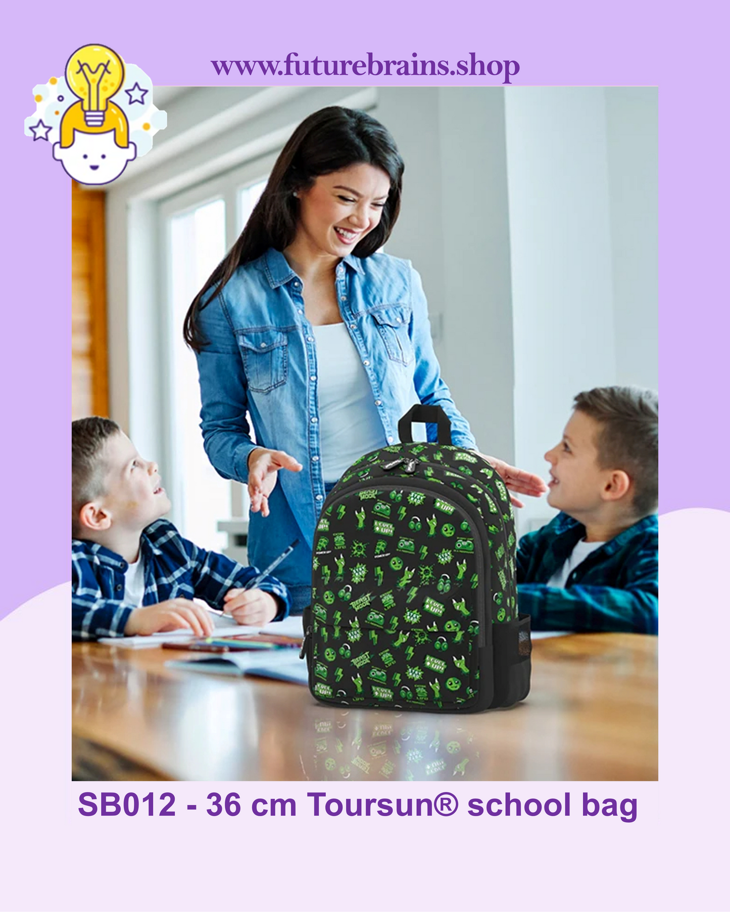 SB012 - 36 cm Toursun® school bag gaming design