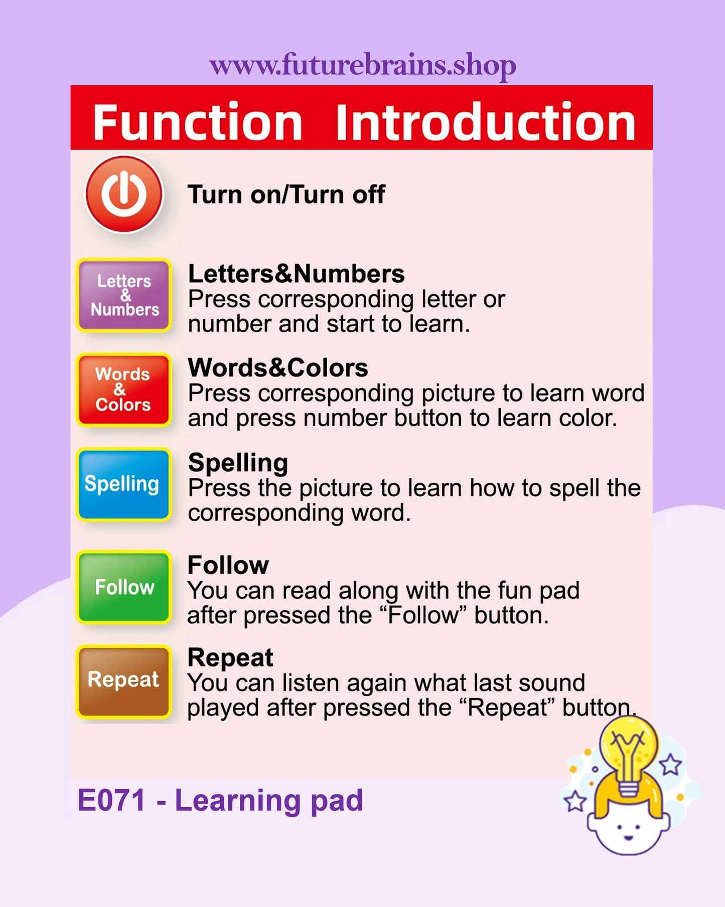 E071 - Learning pad