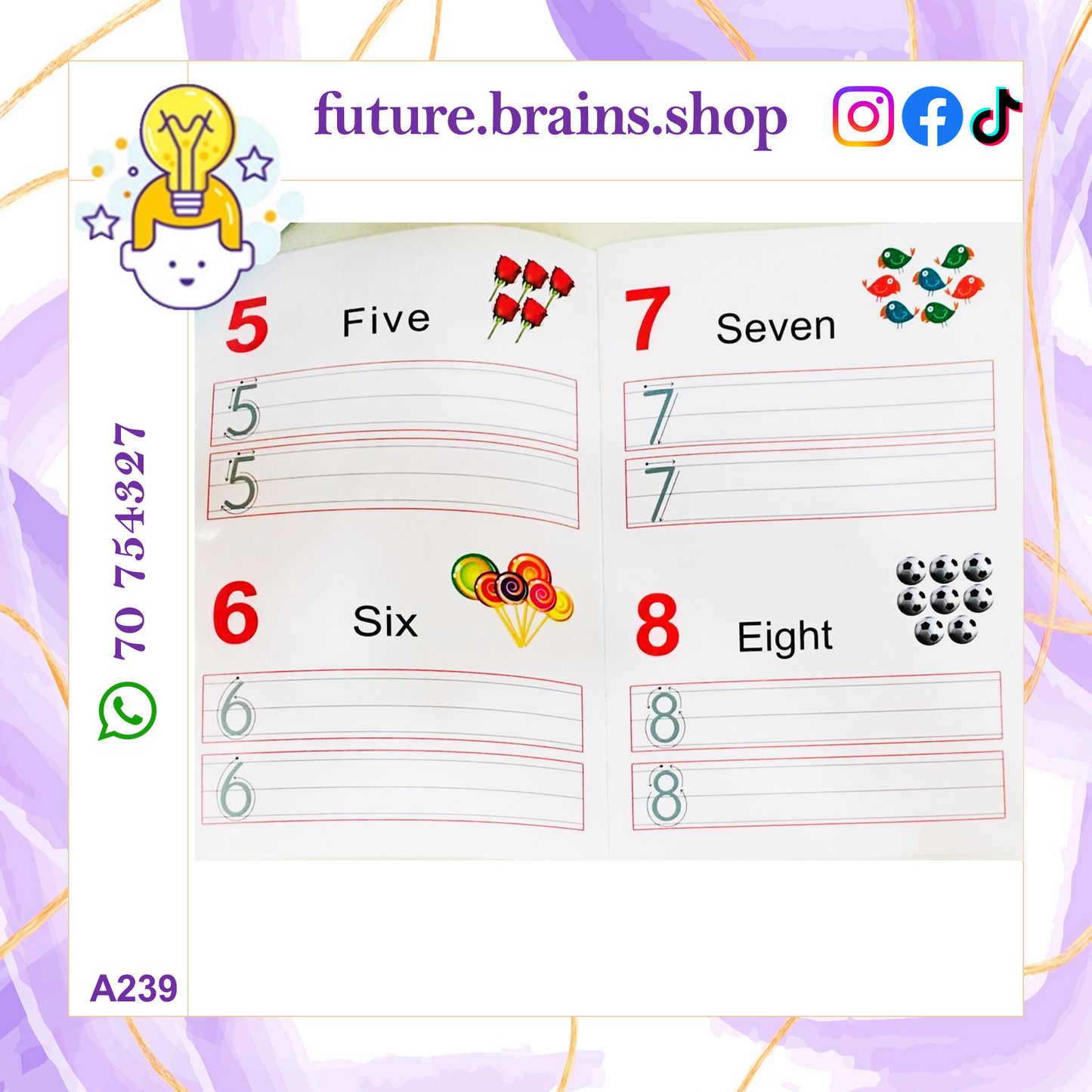 A239 - Numbers English 1 - 100
