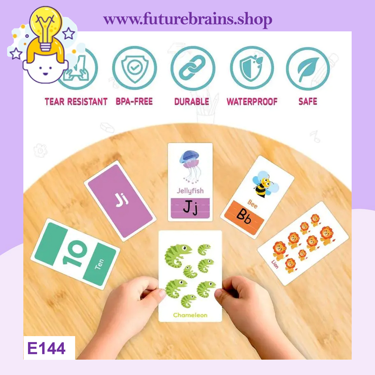 E144 - Toddler learning flash cards (yellow box)