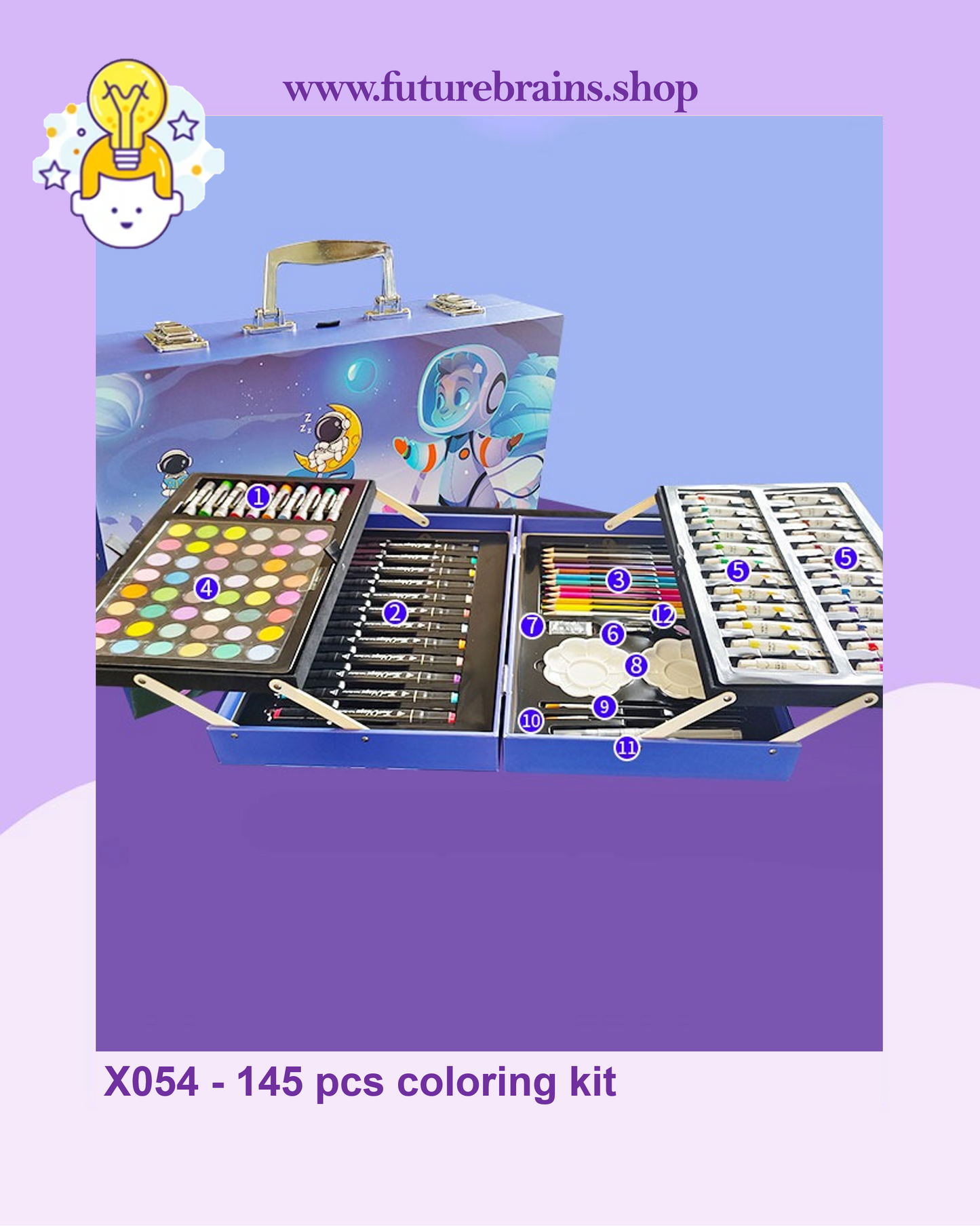 X054 - 145 pcs coloring kit