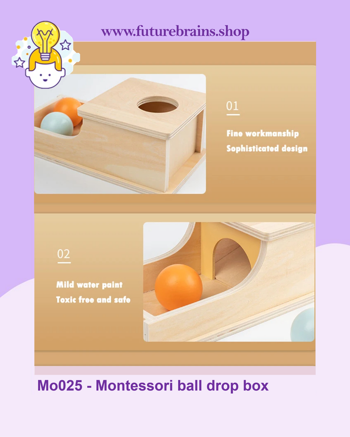 Mo025 - Montessori ball drop box