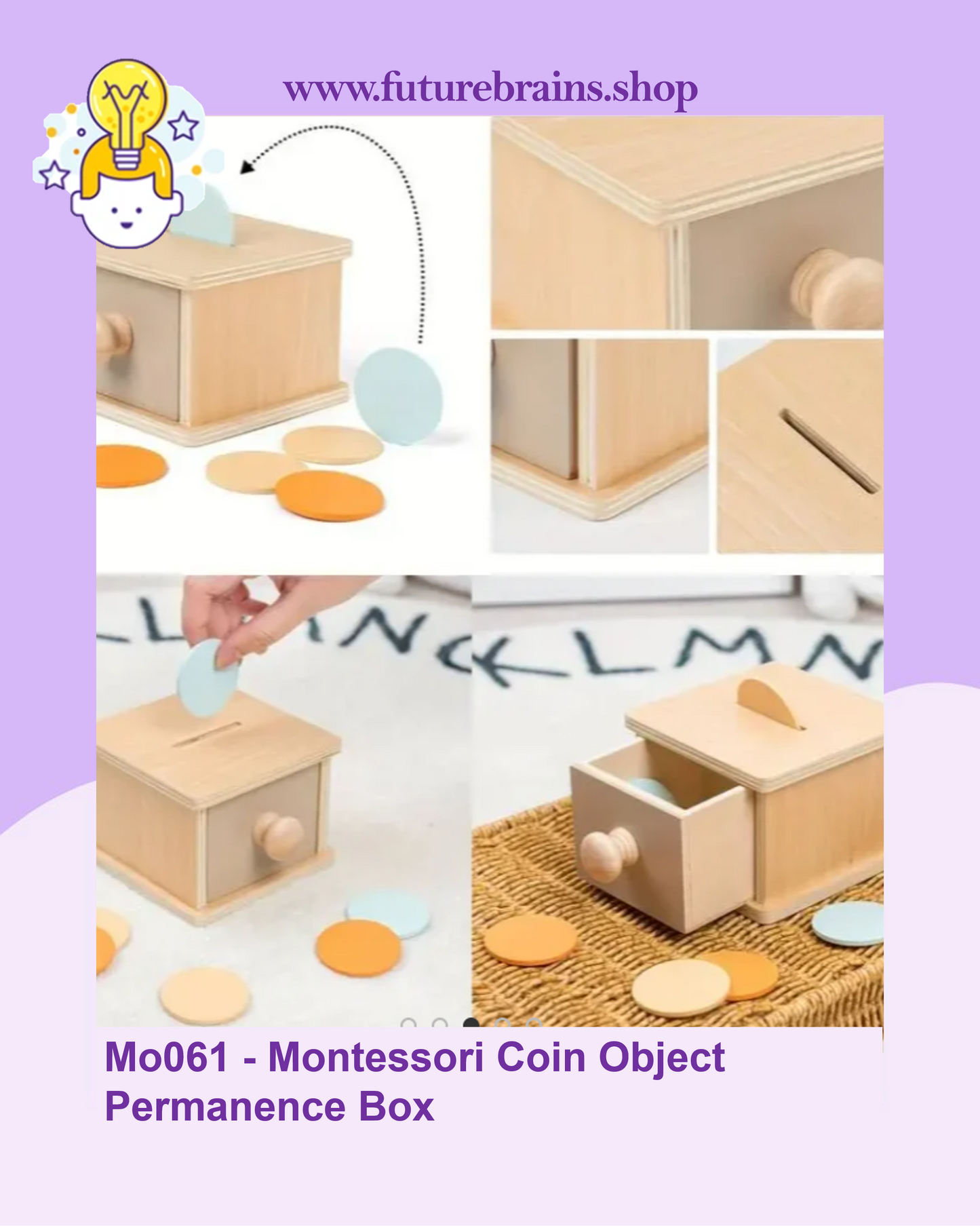 Mo061 - Montessori Coin Object Permanence Box