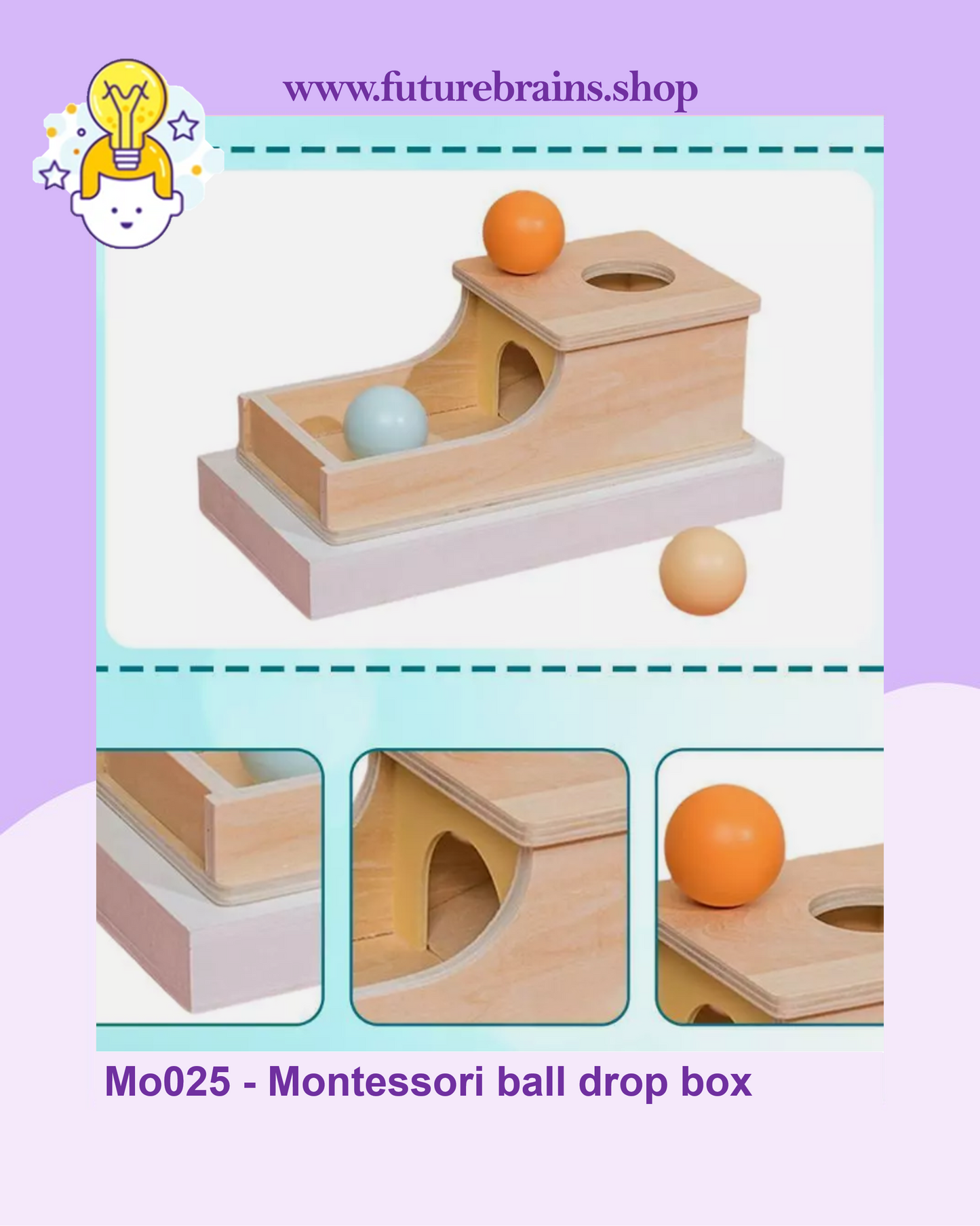 Mo025 - Montessori ball drop box