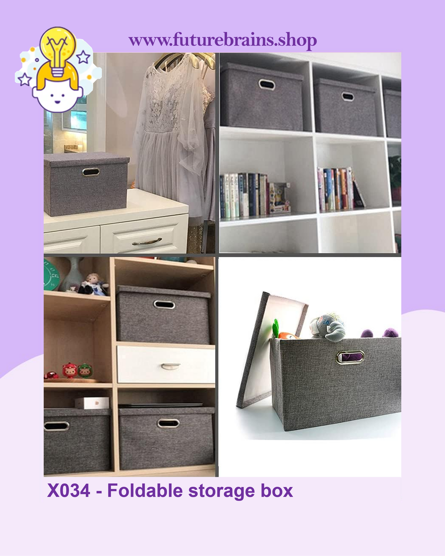 X034 - Foldable storage box