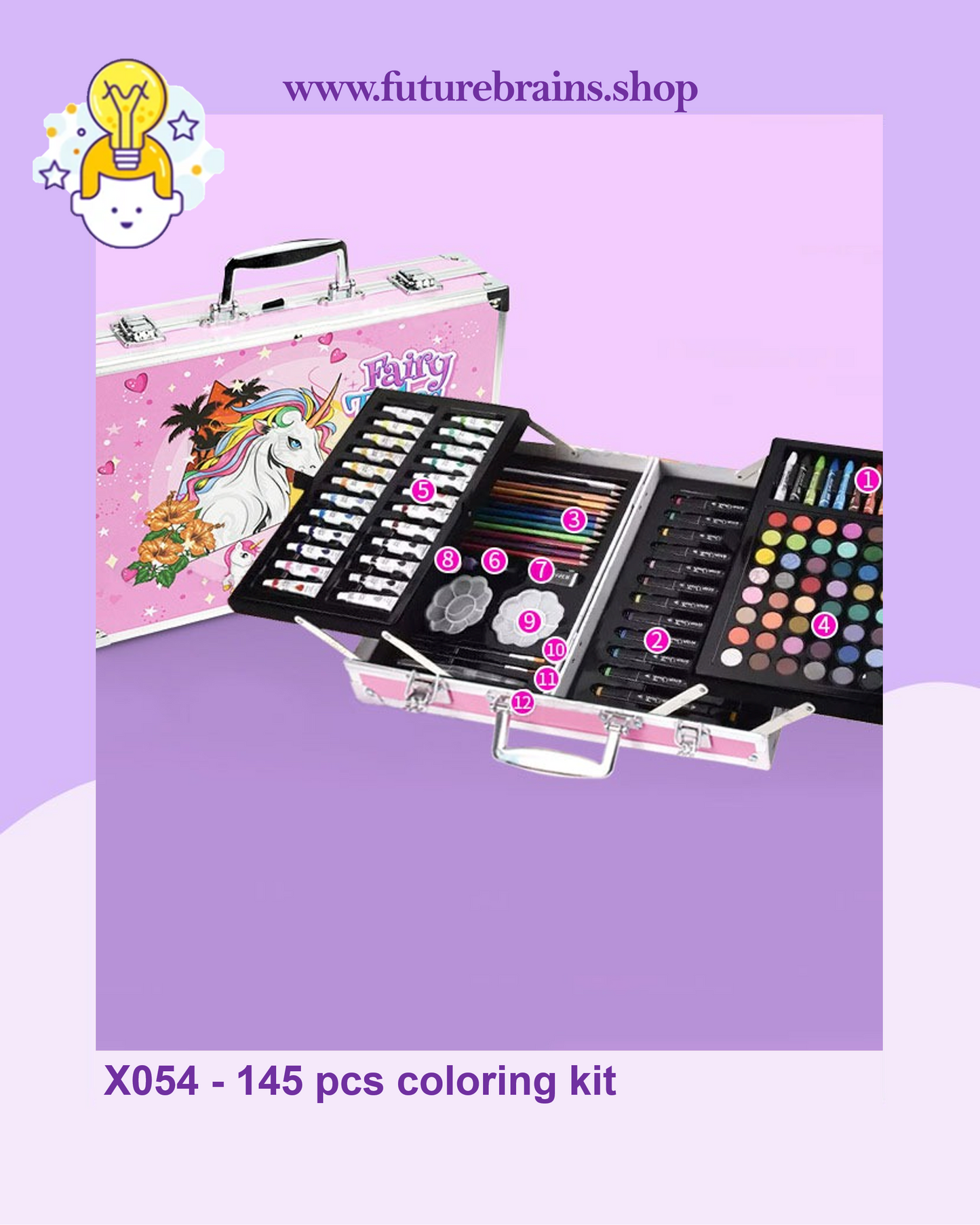 X054 - 145 pcs coloring kit