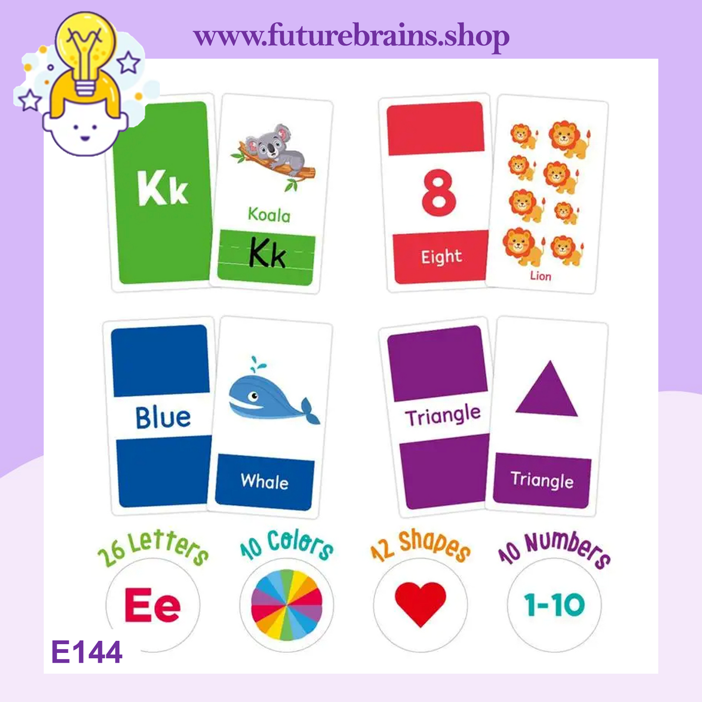 E144 - Toddler learning flash cards (yellow box)