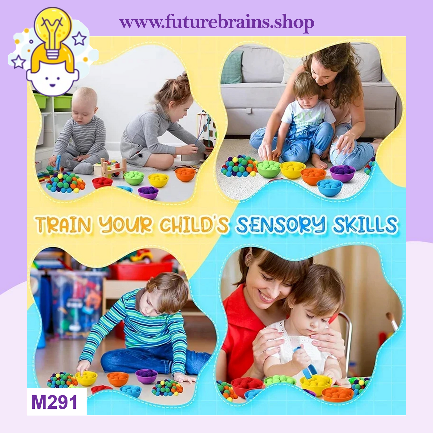 M291 - Pom pom color sorting cups
