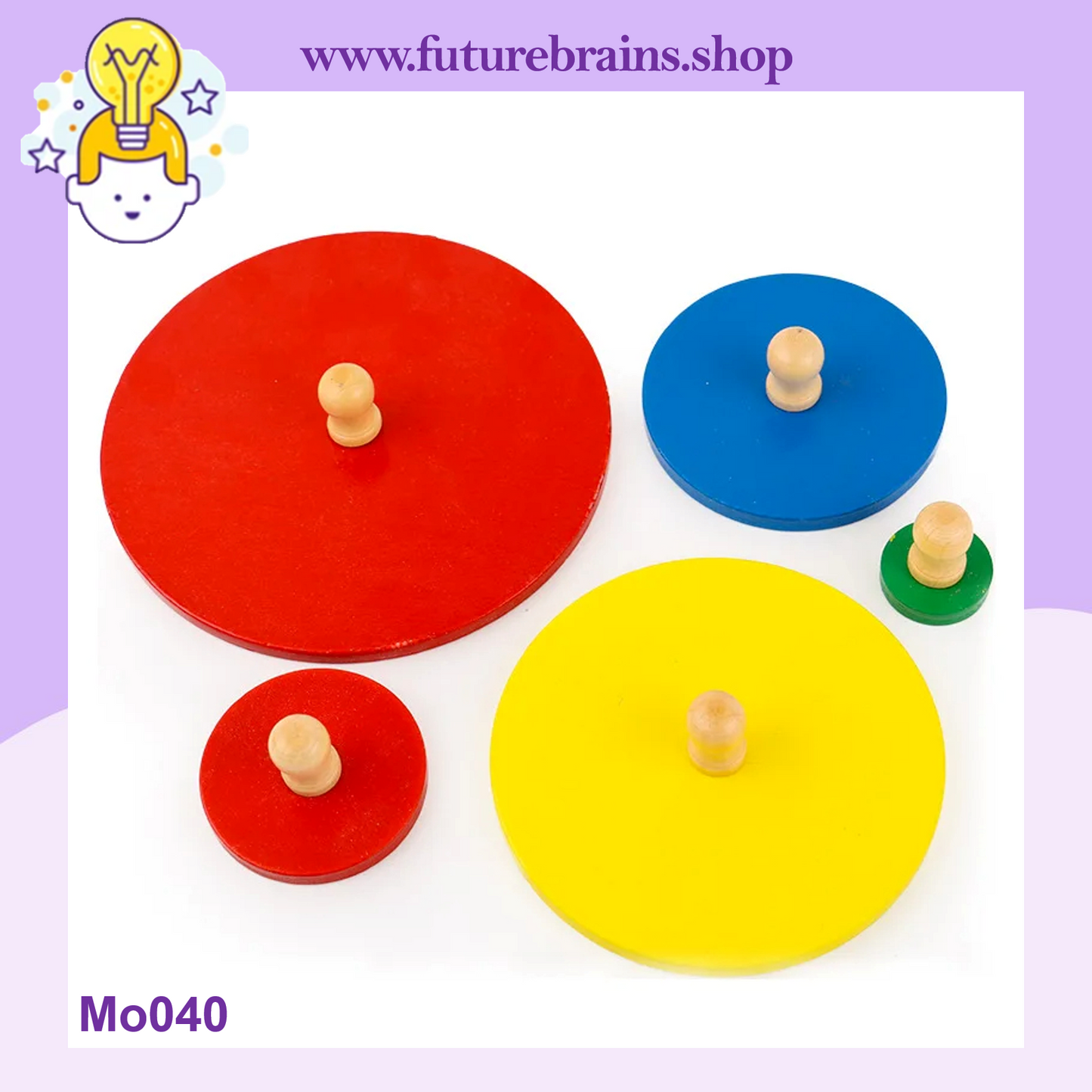 Mo040 - Montessori circles sorting puzzle