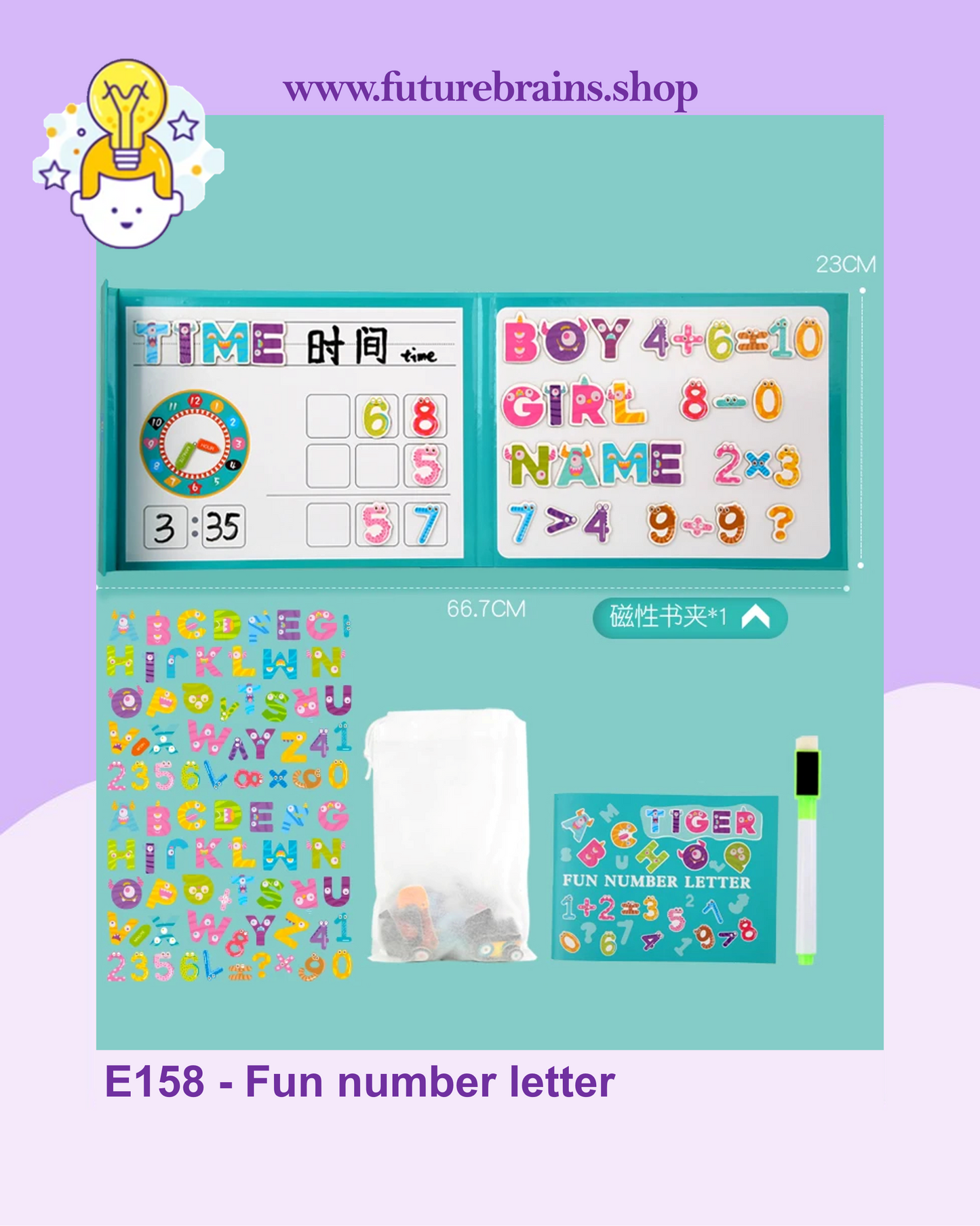 E158 - Fun number letter (magnetic book)