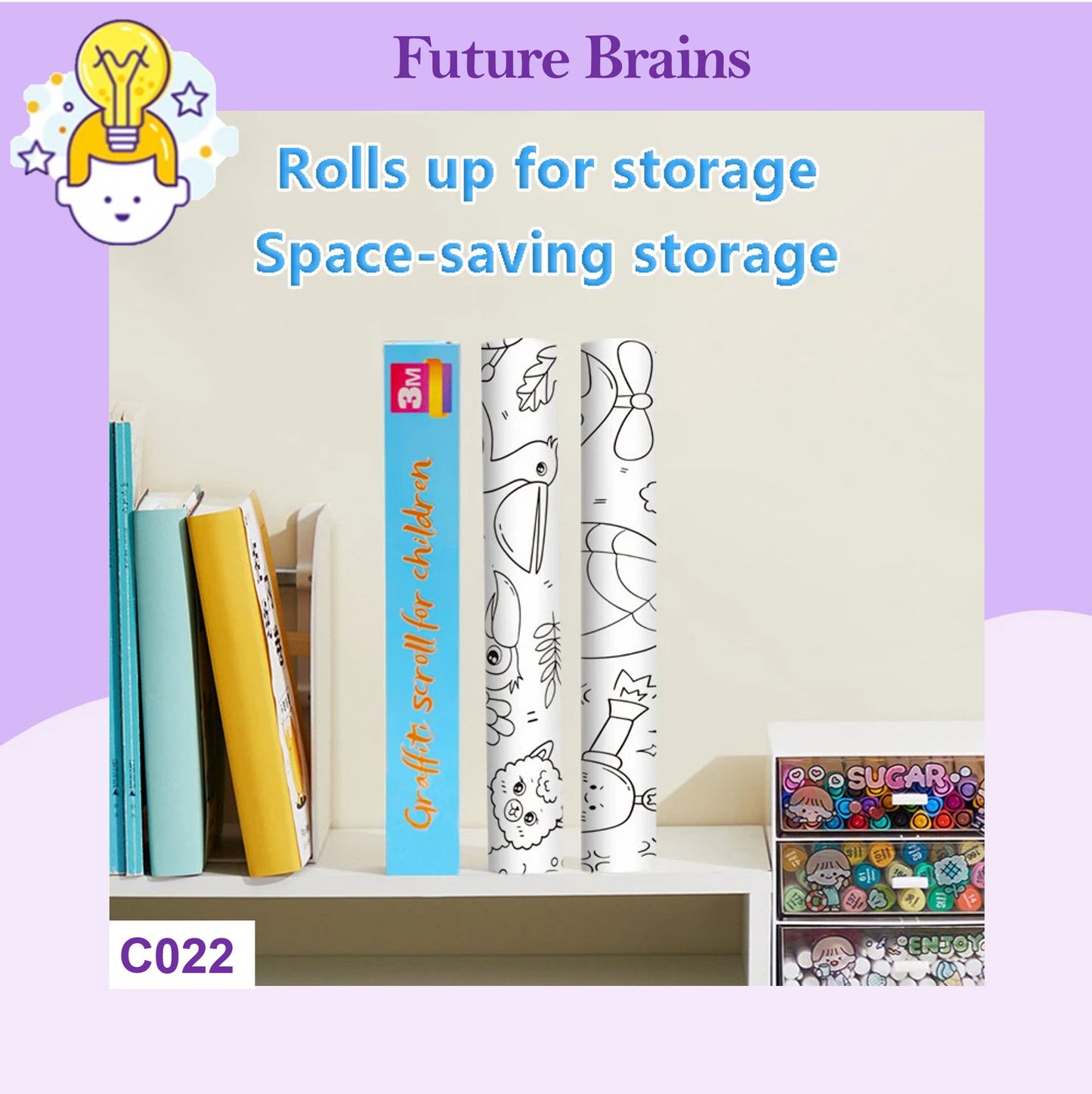 C022 - 3 m children graffiti scroll