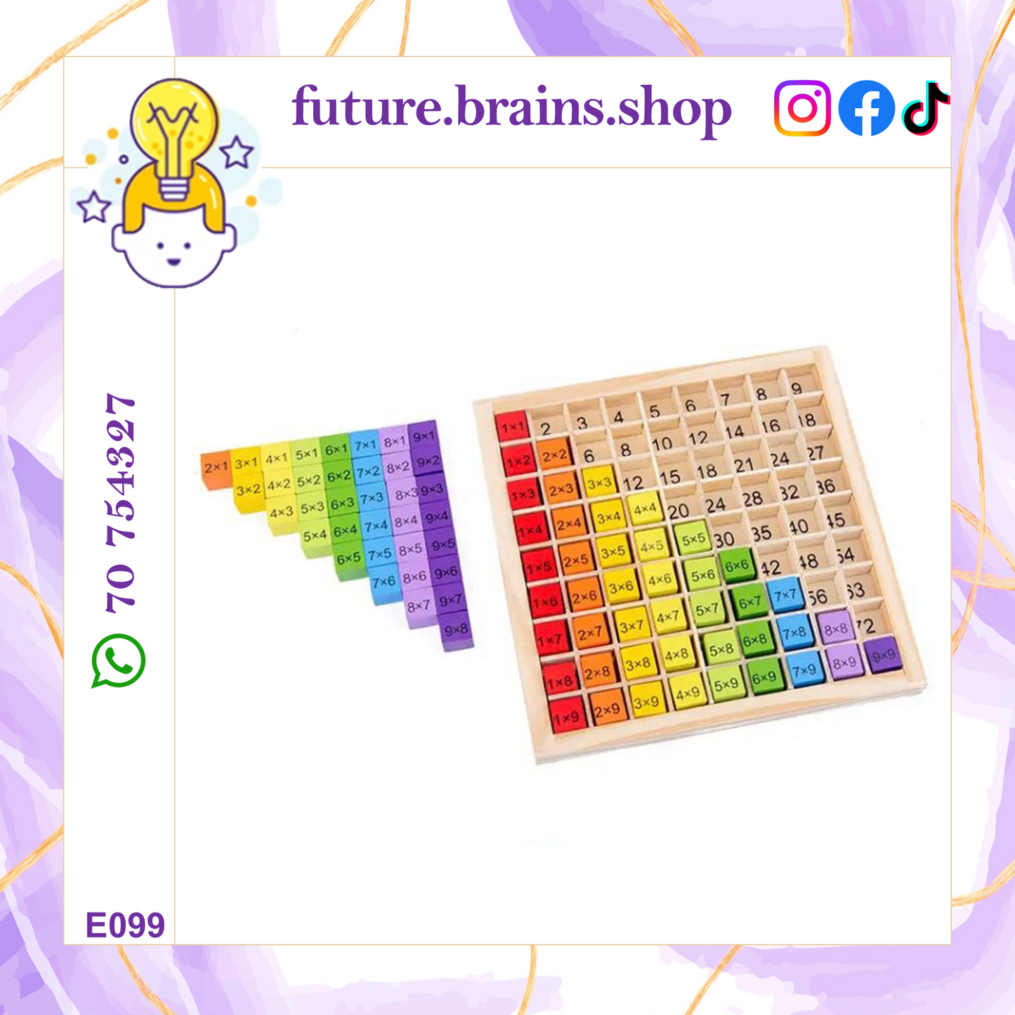 E099 - Multiplication table board puzzle