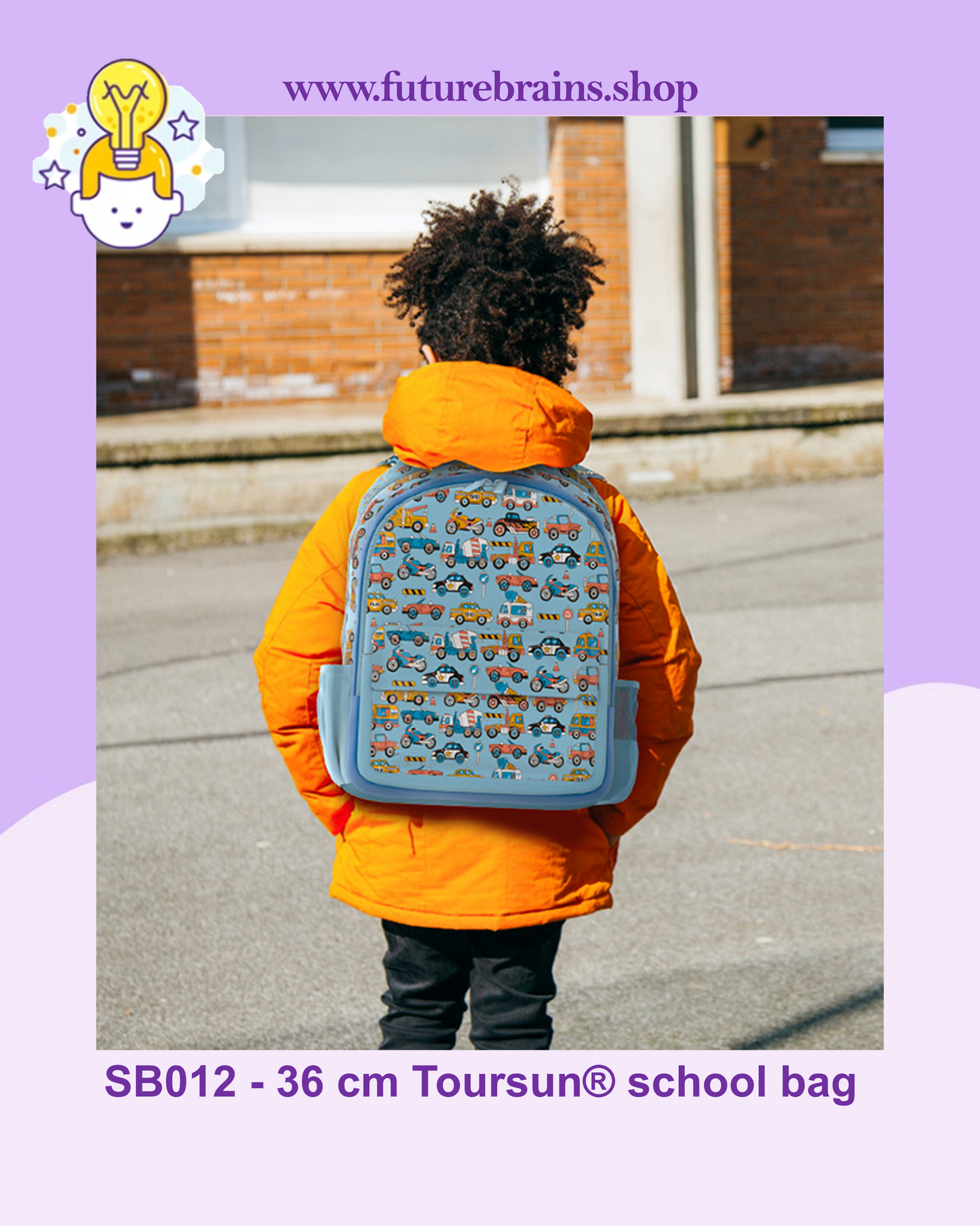 SB012 - 36 cm Toursun® school bag vehicles design