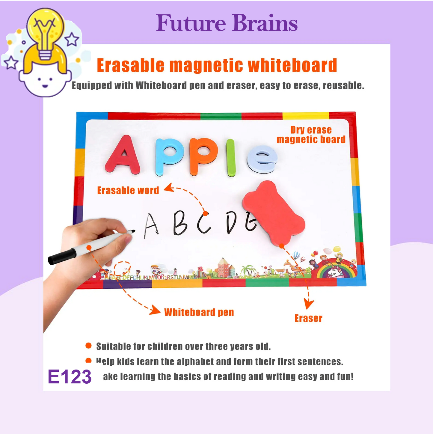 English foam magnetic letters