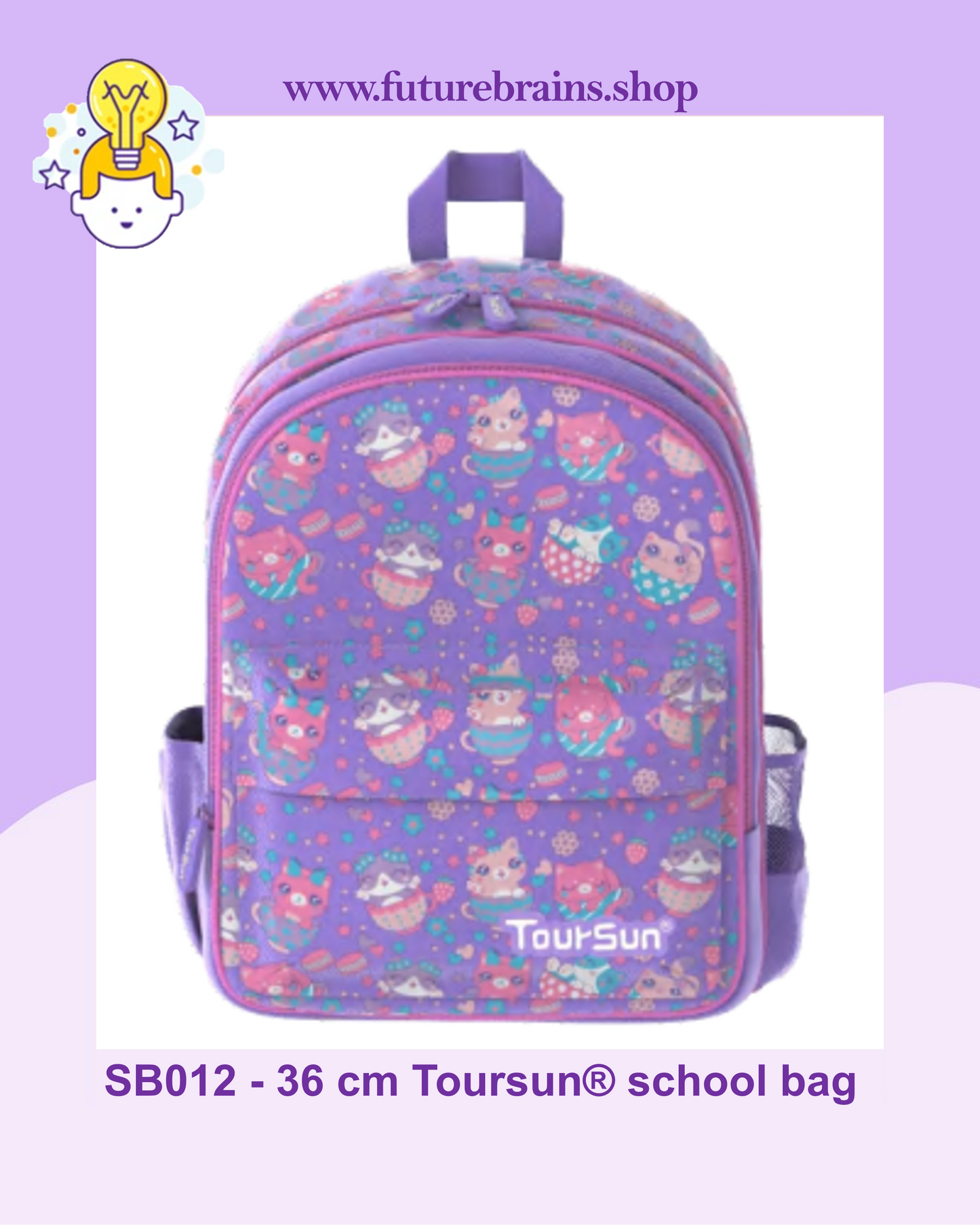 SB012 - 36 cm Toursun® school bag cats design