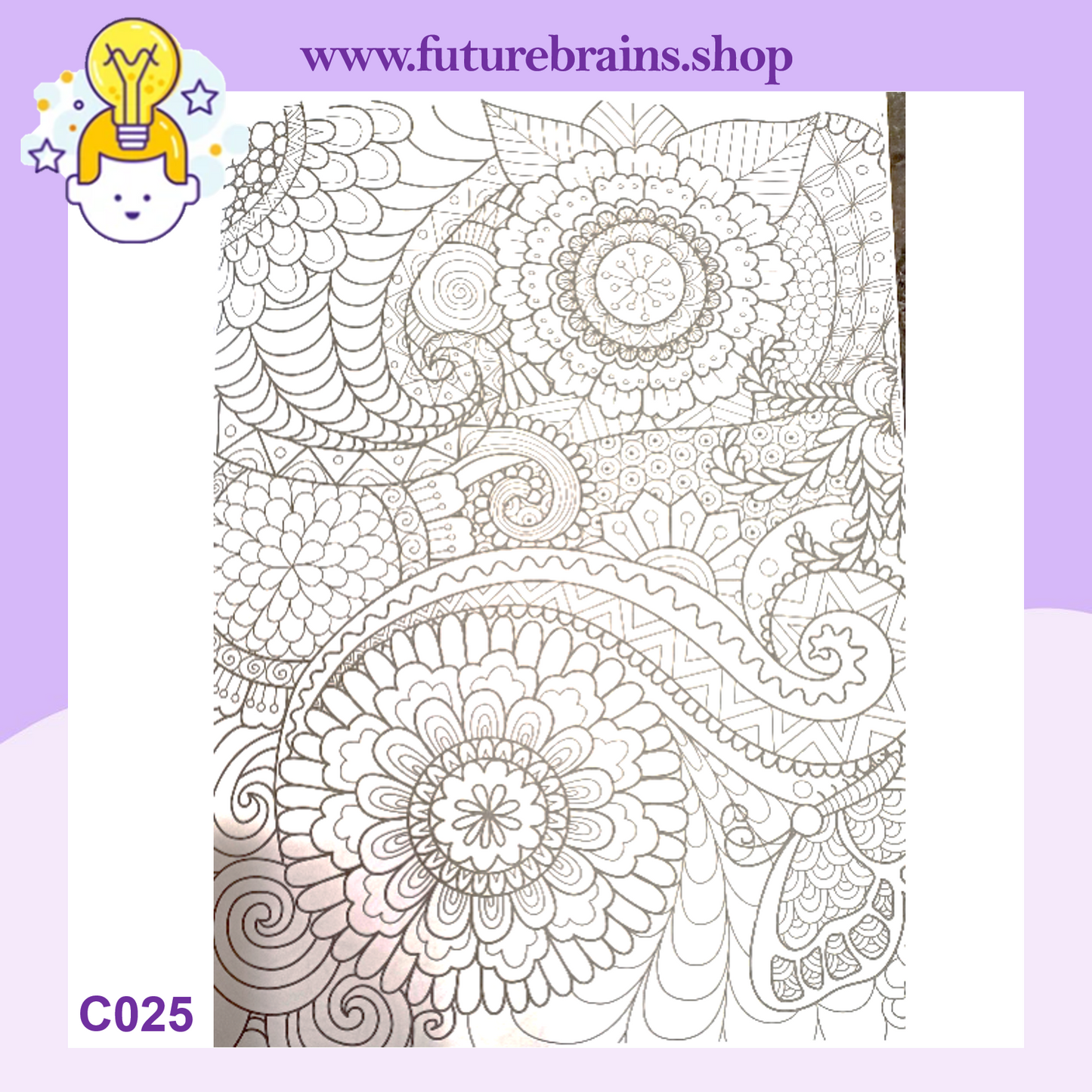 C025 - Floral Mandala coloring book