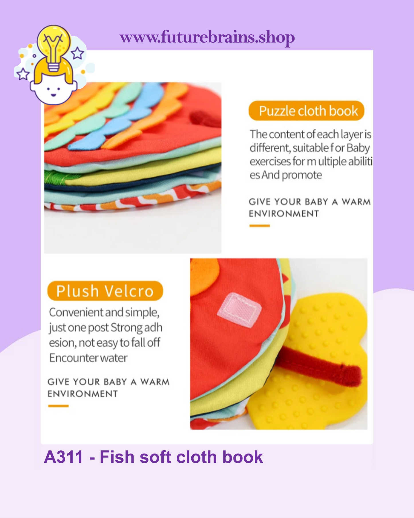 A311 - Fish soft cloth book