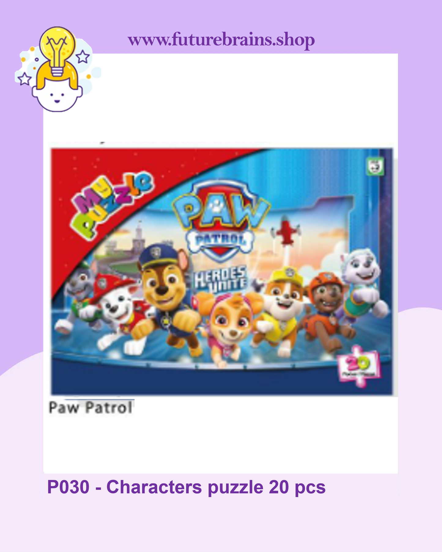 P030 - Characters puzzle 20 pcs