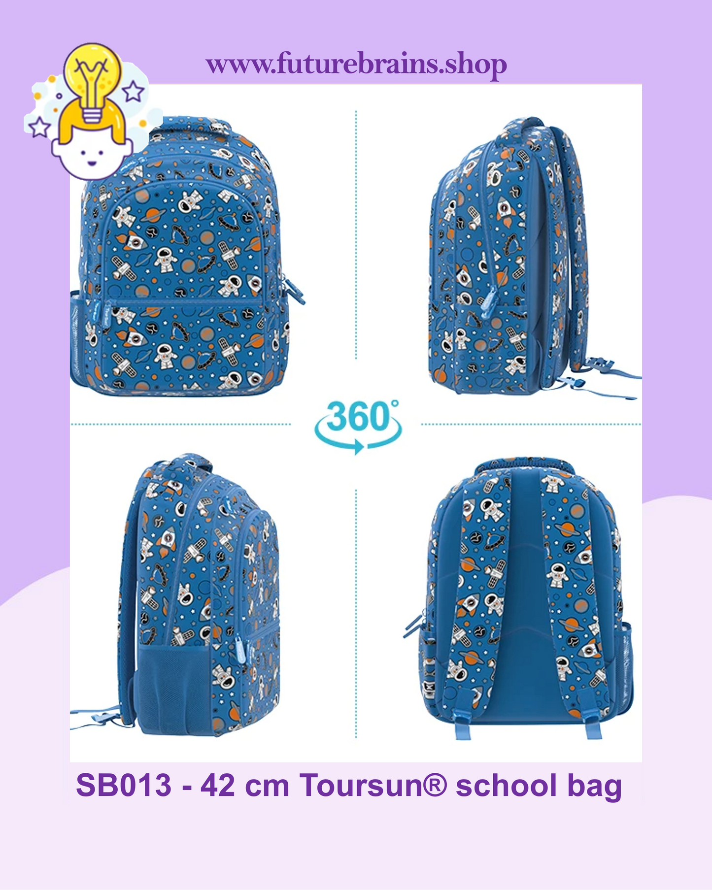 SB013 - 42 cm Toursun® school bag space design
