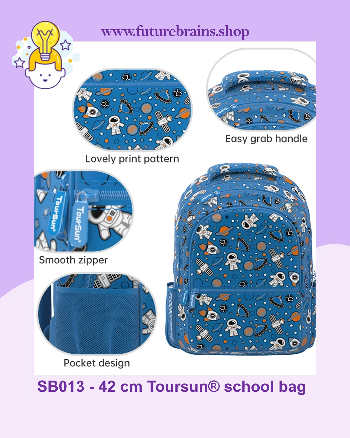 SB013 - 42 cm Toursun® school bag space design