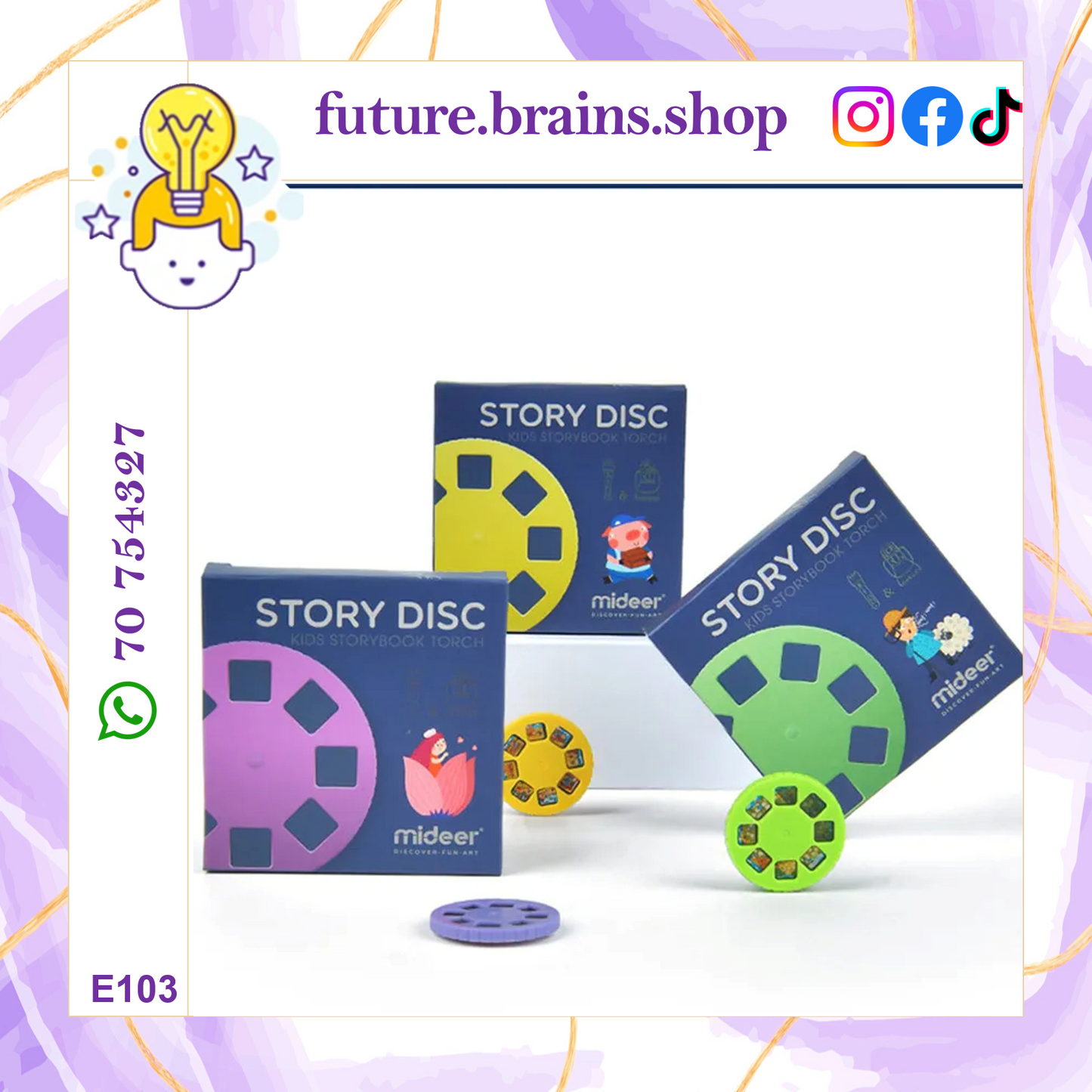 E103 - Story discs (only suitable for the Mideer projector or torch)