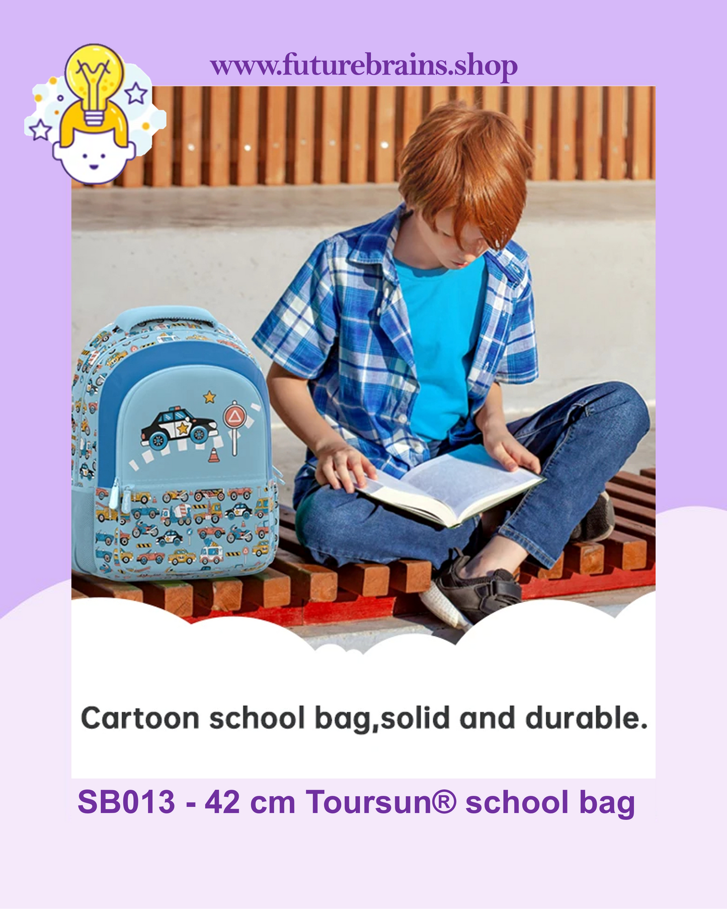 SB013 - 42 cm Toursun® school bag vehicles design