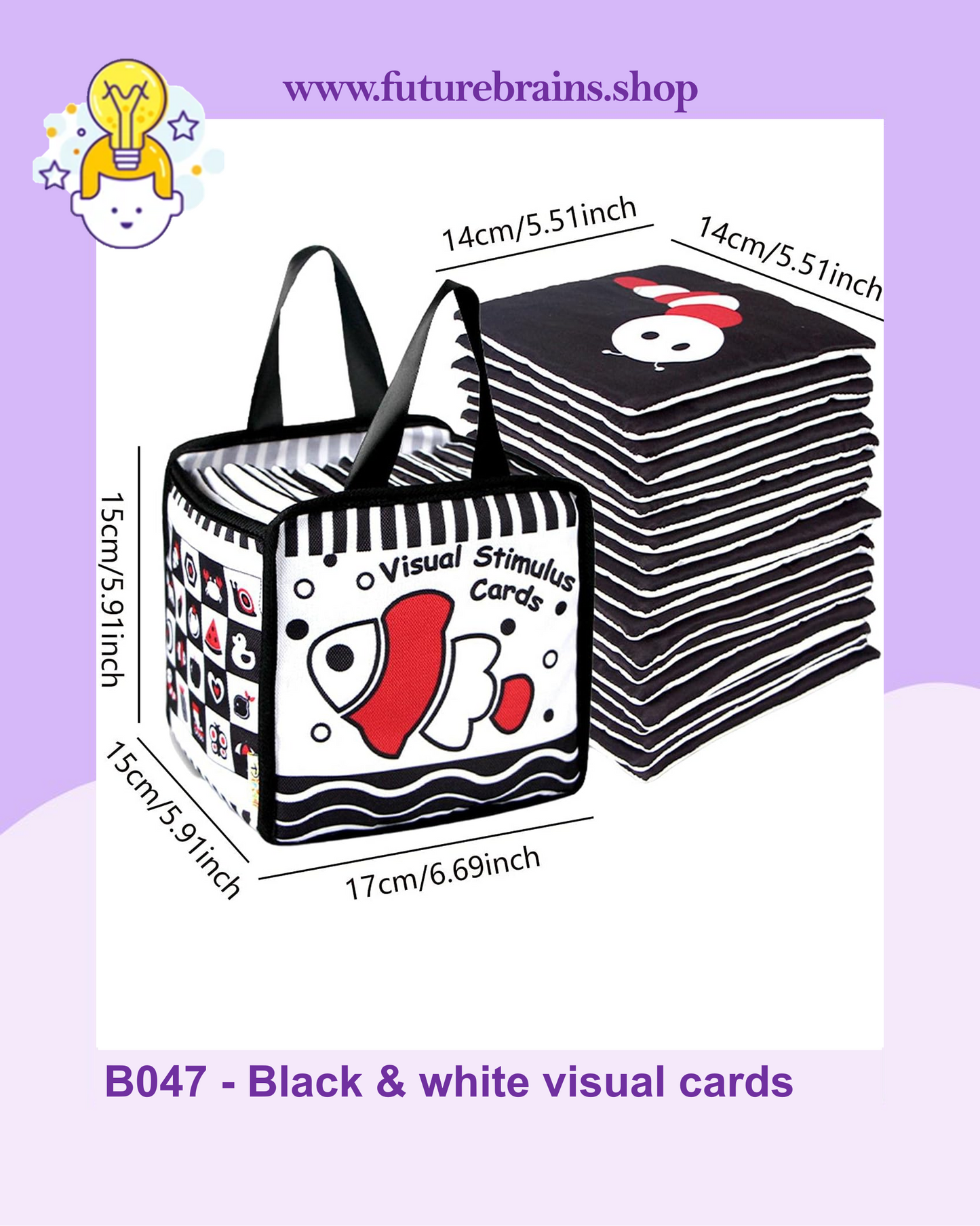 B047 - Black and white visual stimulus cards