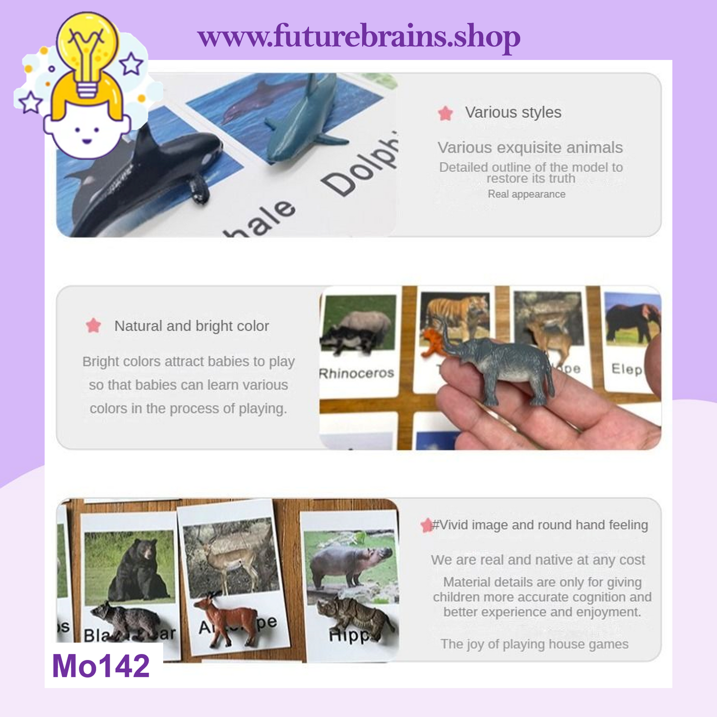 Montessori animal match cards