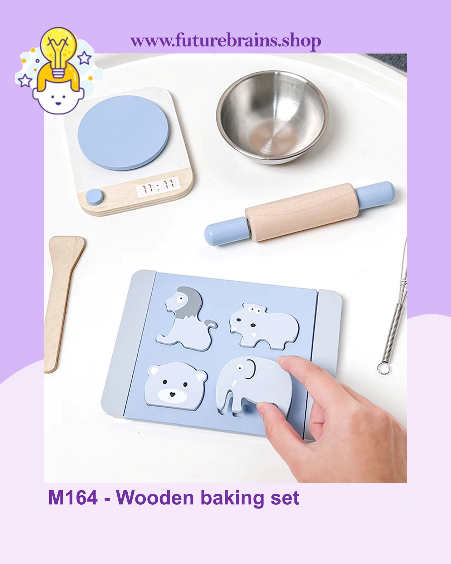 M164 - Wooden baking set