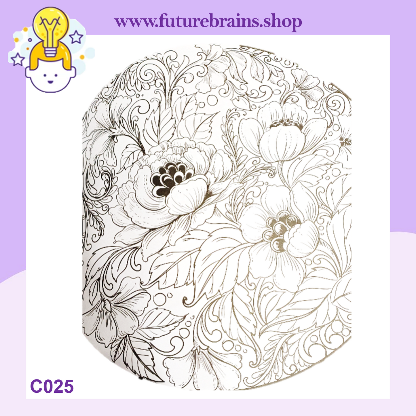 C025 - Floral Mandala coloring book