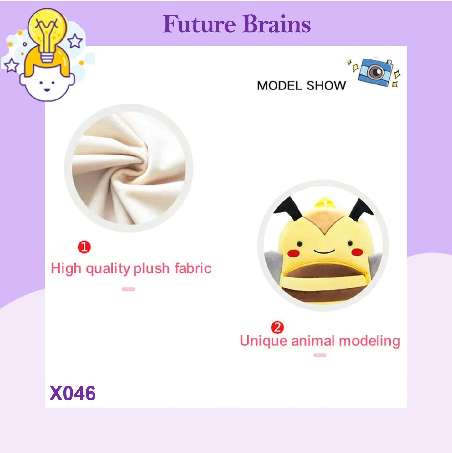 X046 - 26 cm animals cartoon backpacks