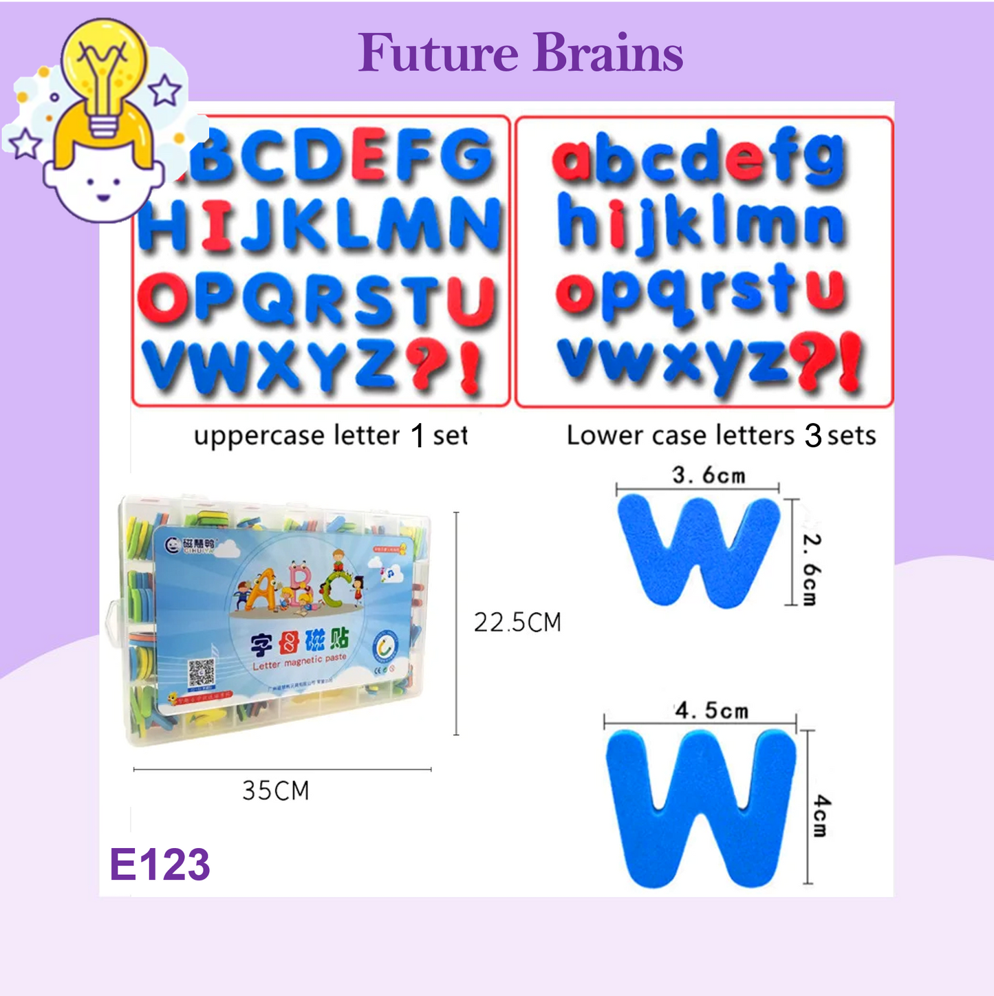 English foam magnetic letters