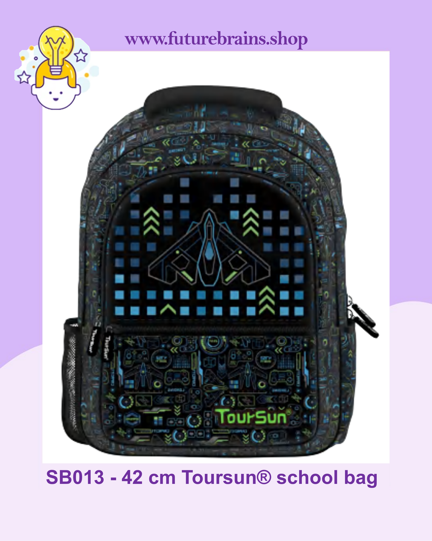 SB013 - 42 cm Toursun® school bag video games design