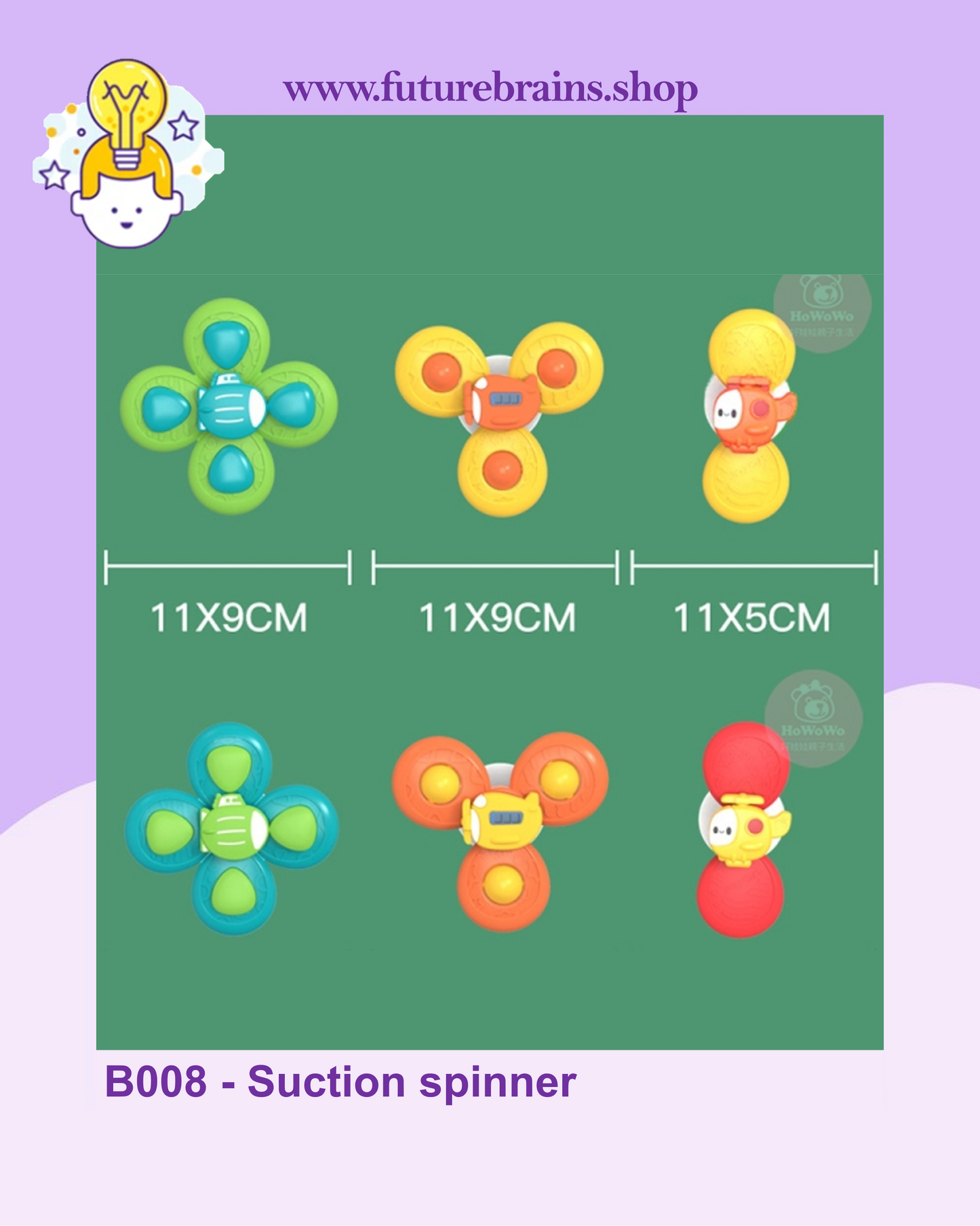 B008 - Suction spinner (3 pcs / set)