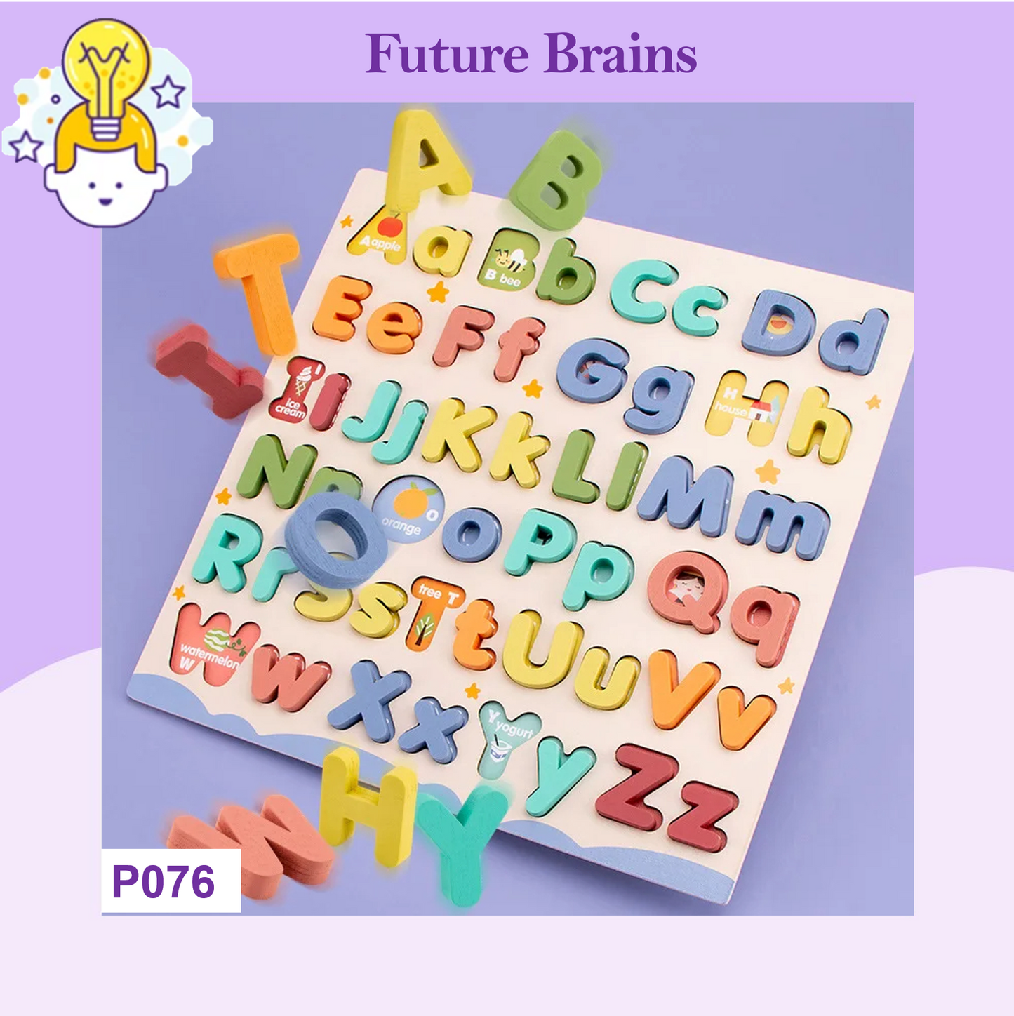 P076 - Upper case & lower case alphabet puzzle board