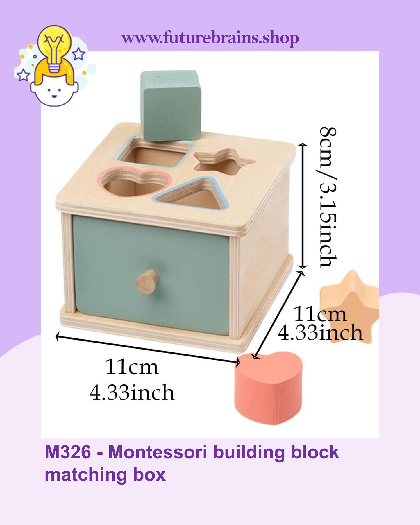 M326 - Montessori building block matching box
