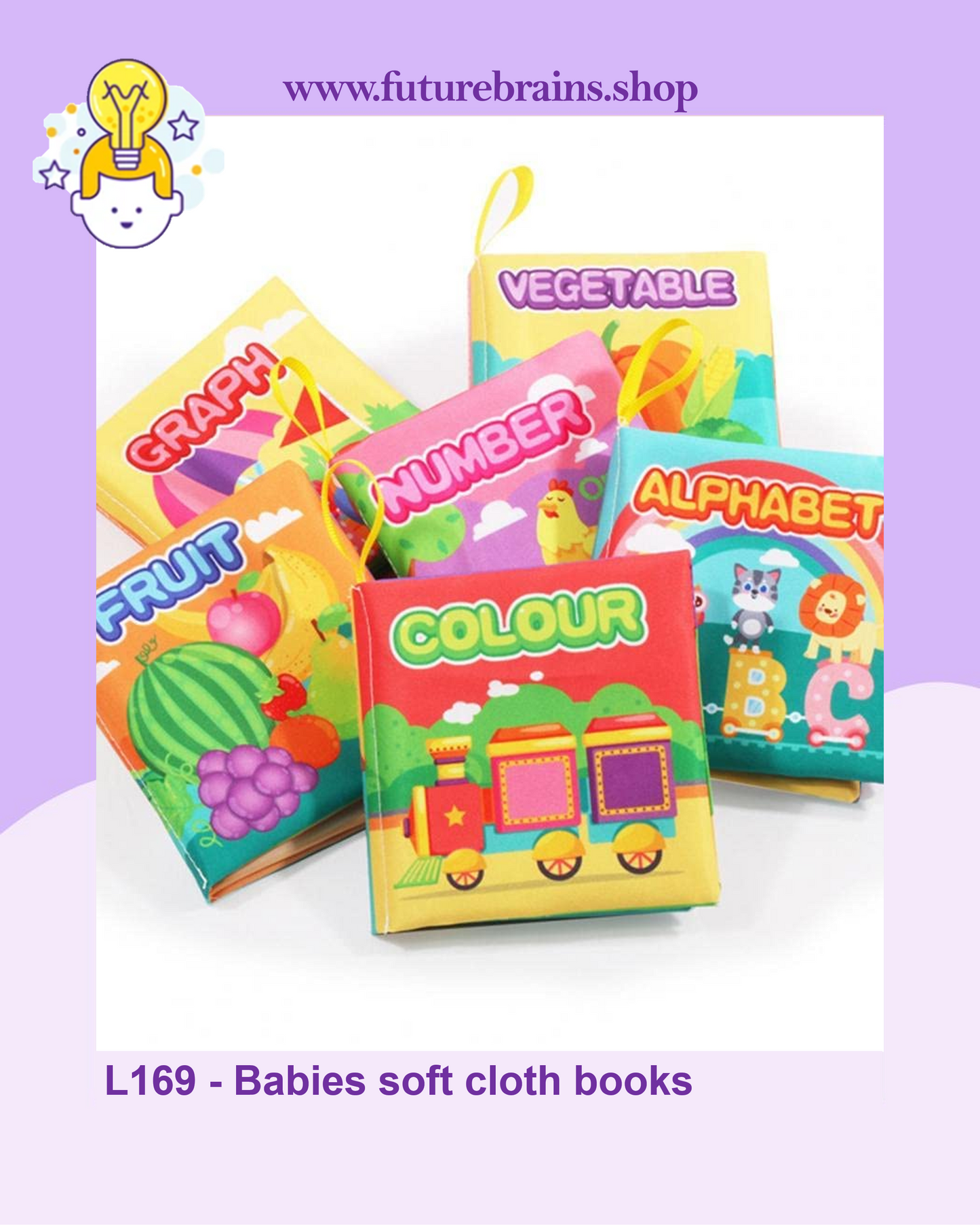 L169 - Babies soft cloth books (Fruits & Vegetables only available)