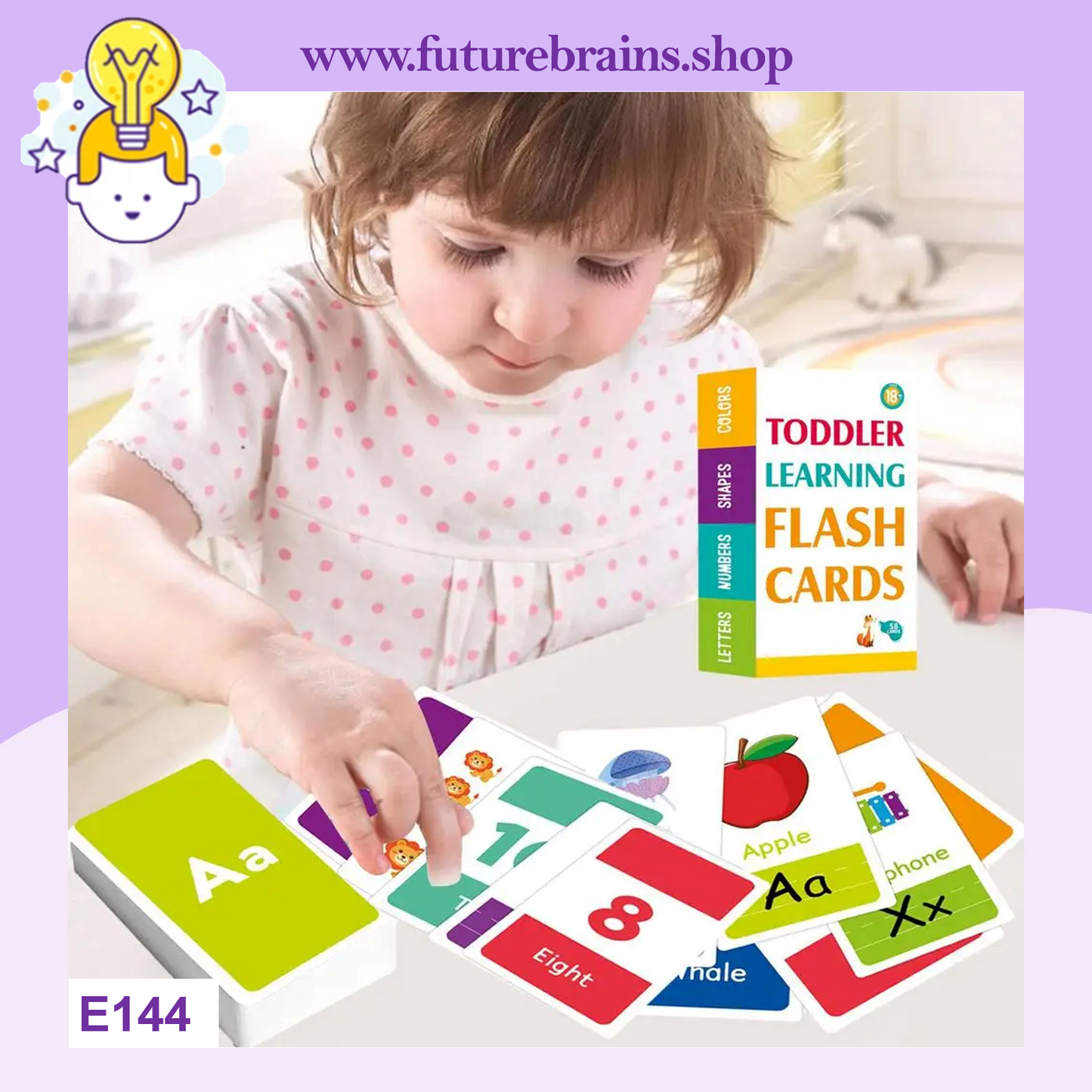 E144 - Toddler learning flash cards (yellow box)