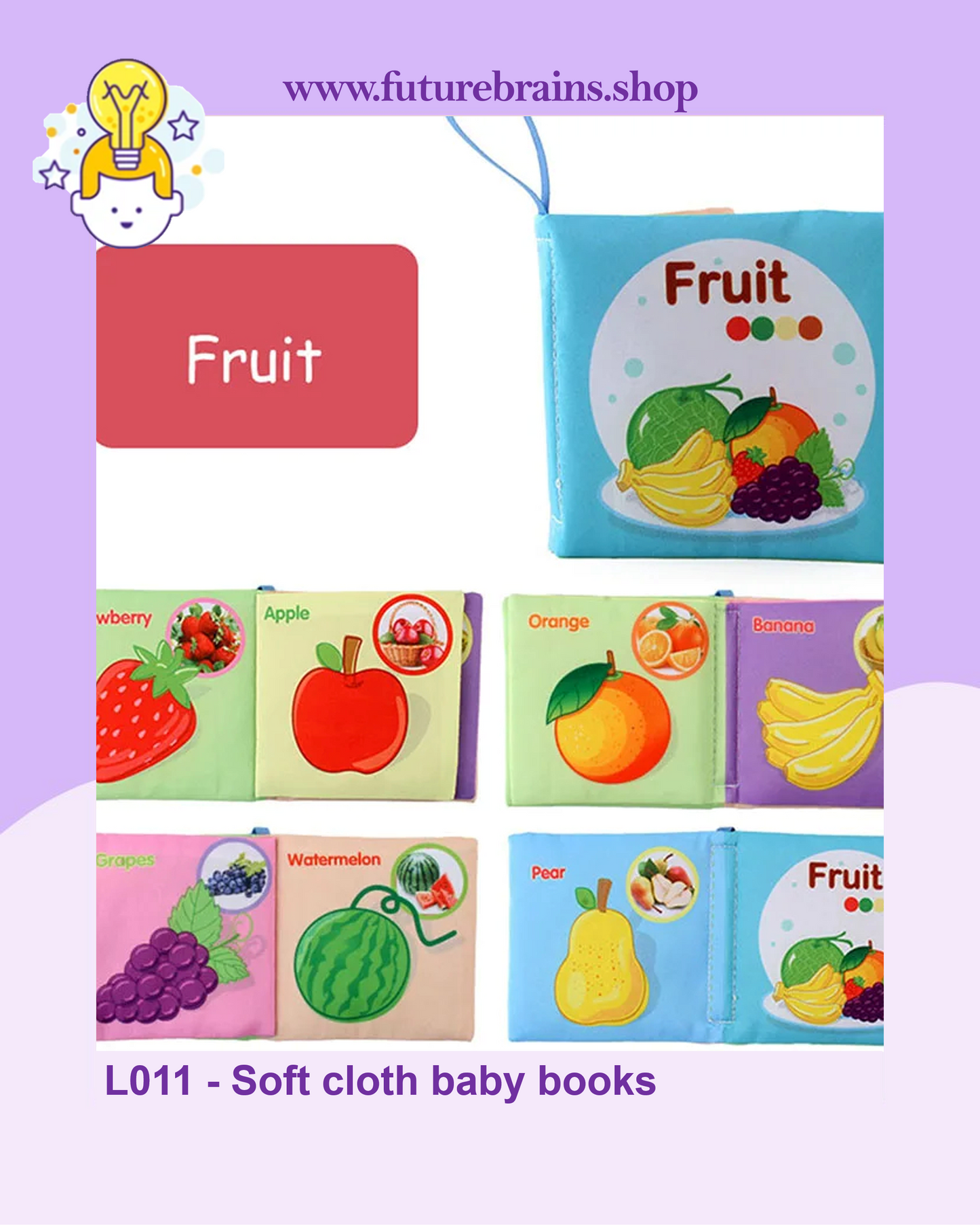 L011 - Soft cloth baby books (buy 5 for 9 $)